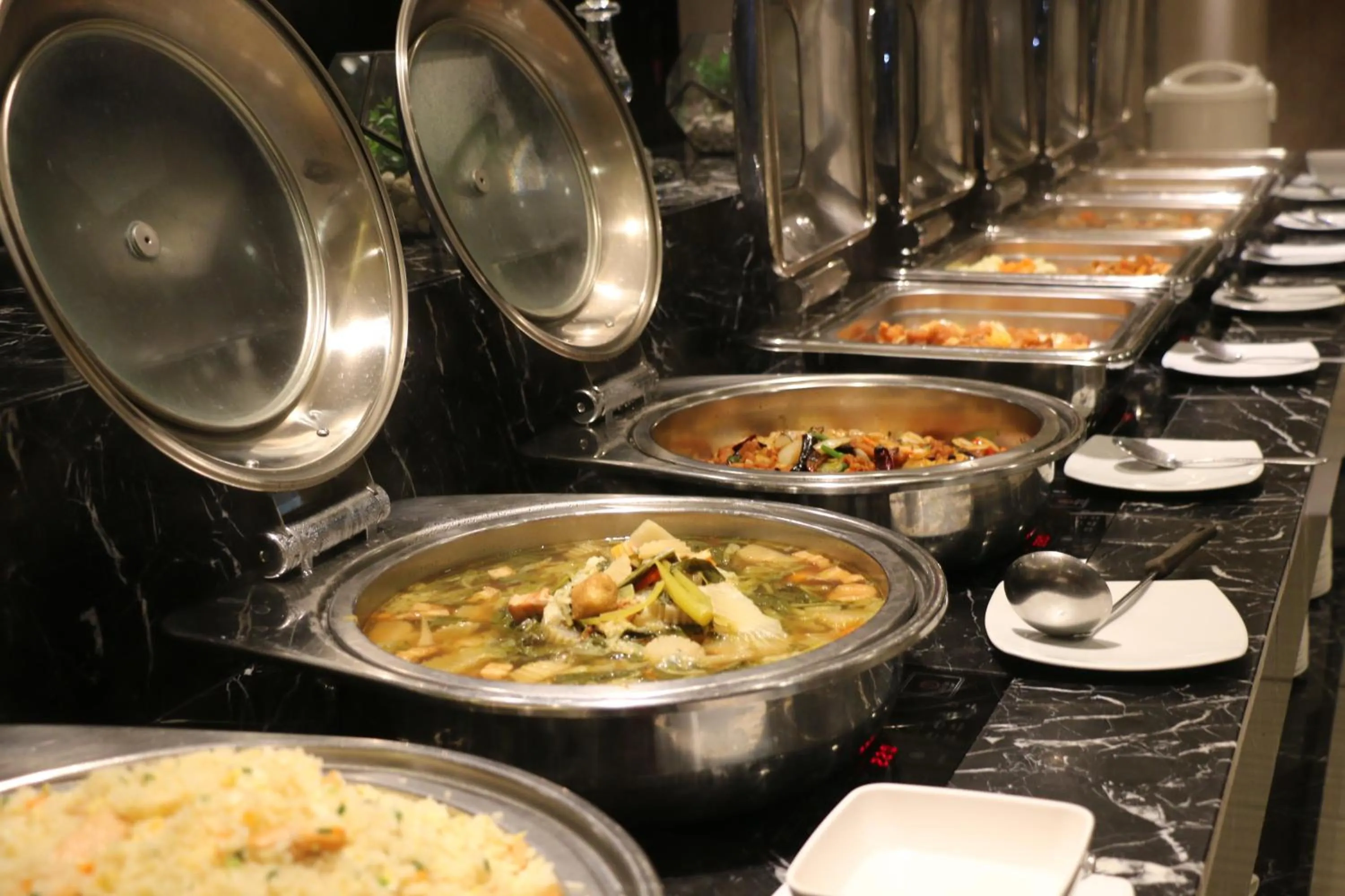 Buffet breakfast in Pacific Park Hotel