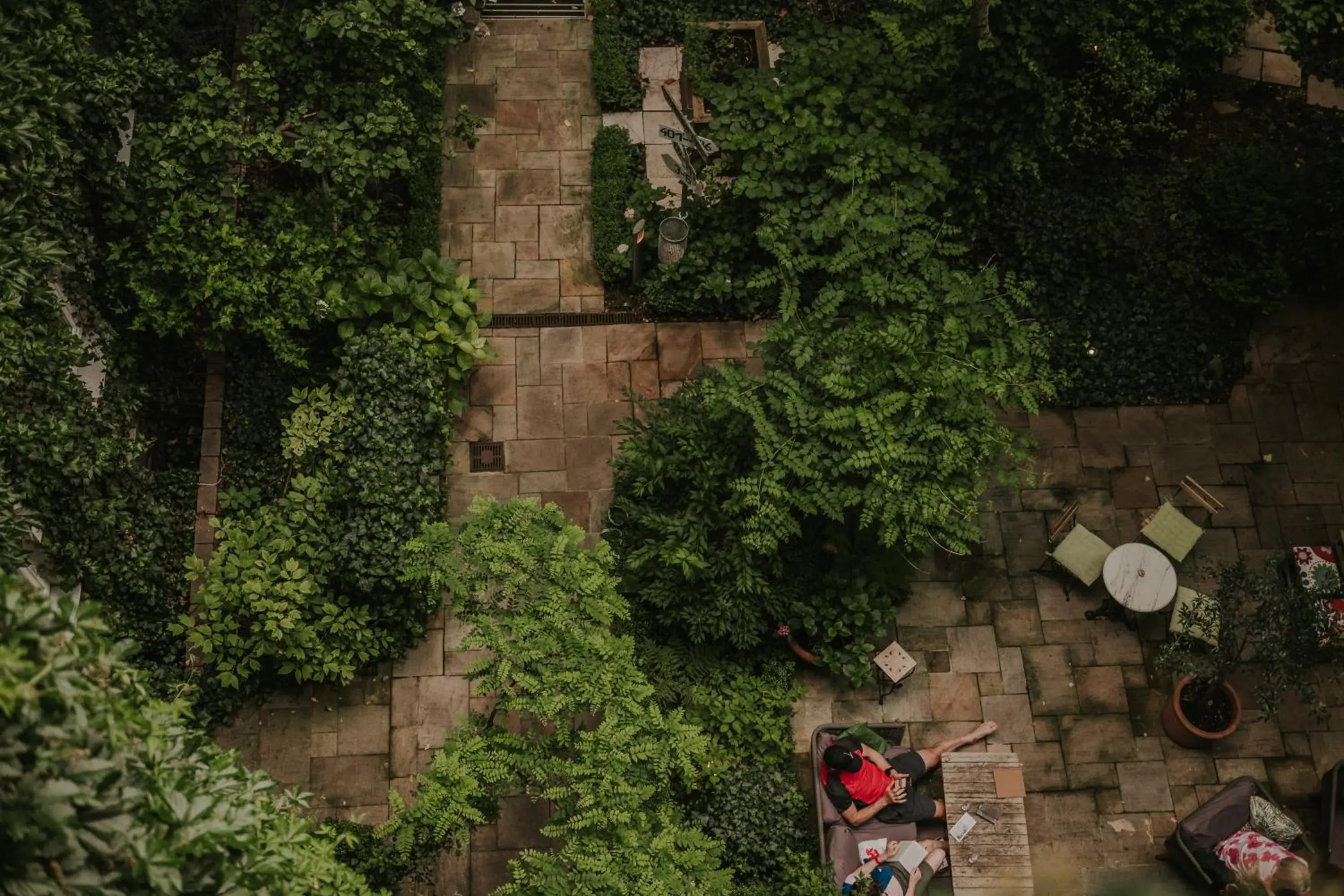 Garden view in Boutiquehotel Stadthalle Garden view in Boutiquehotel Stadthalle