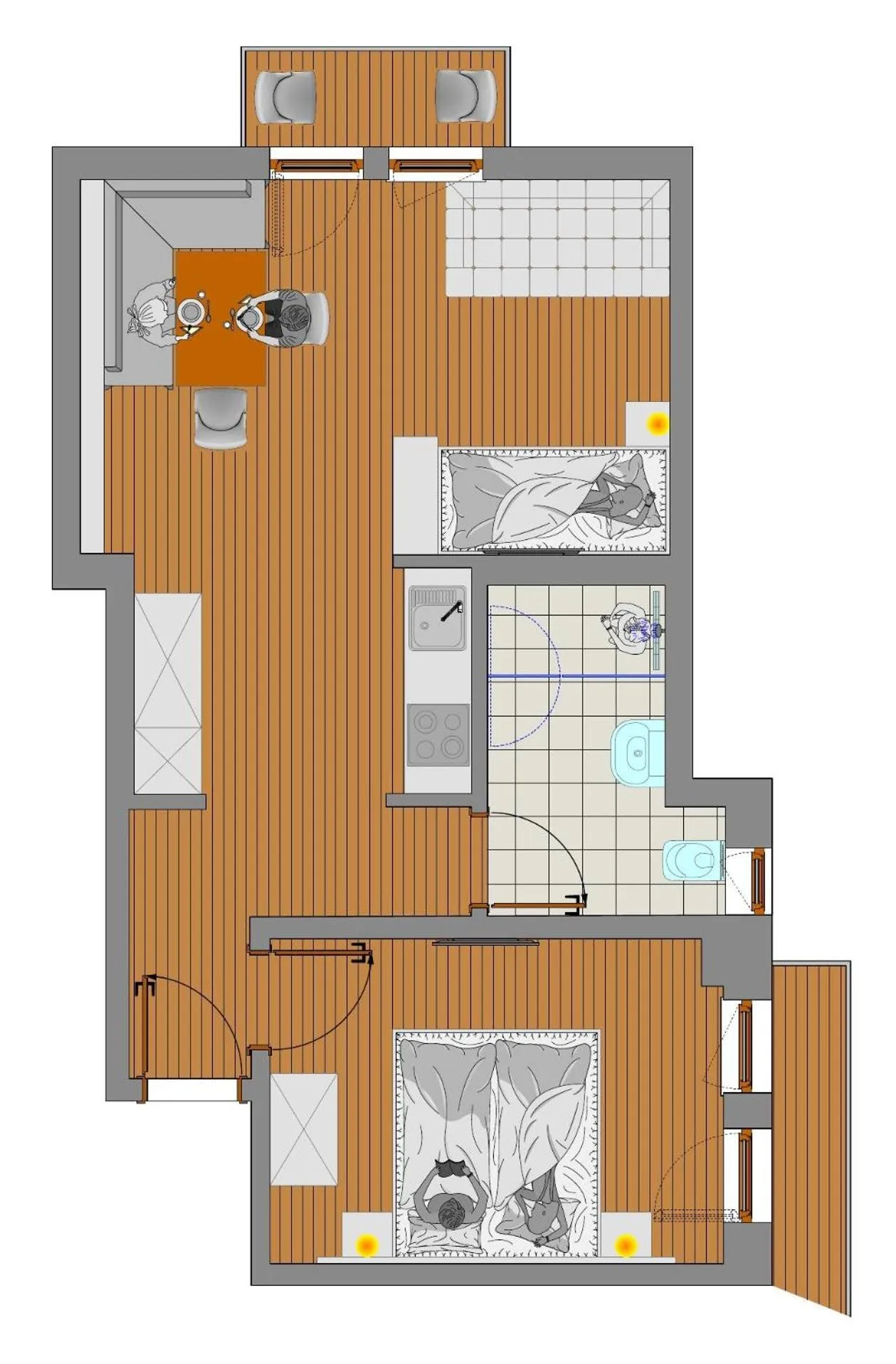 Floor plan in GRUBERS, Hotel Appartments Gastein