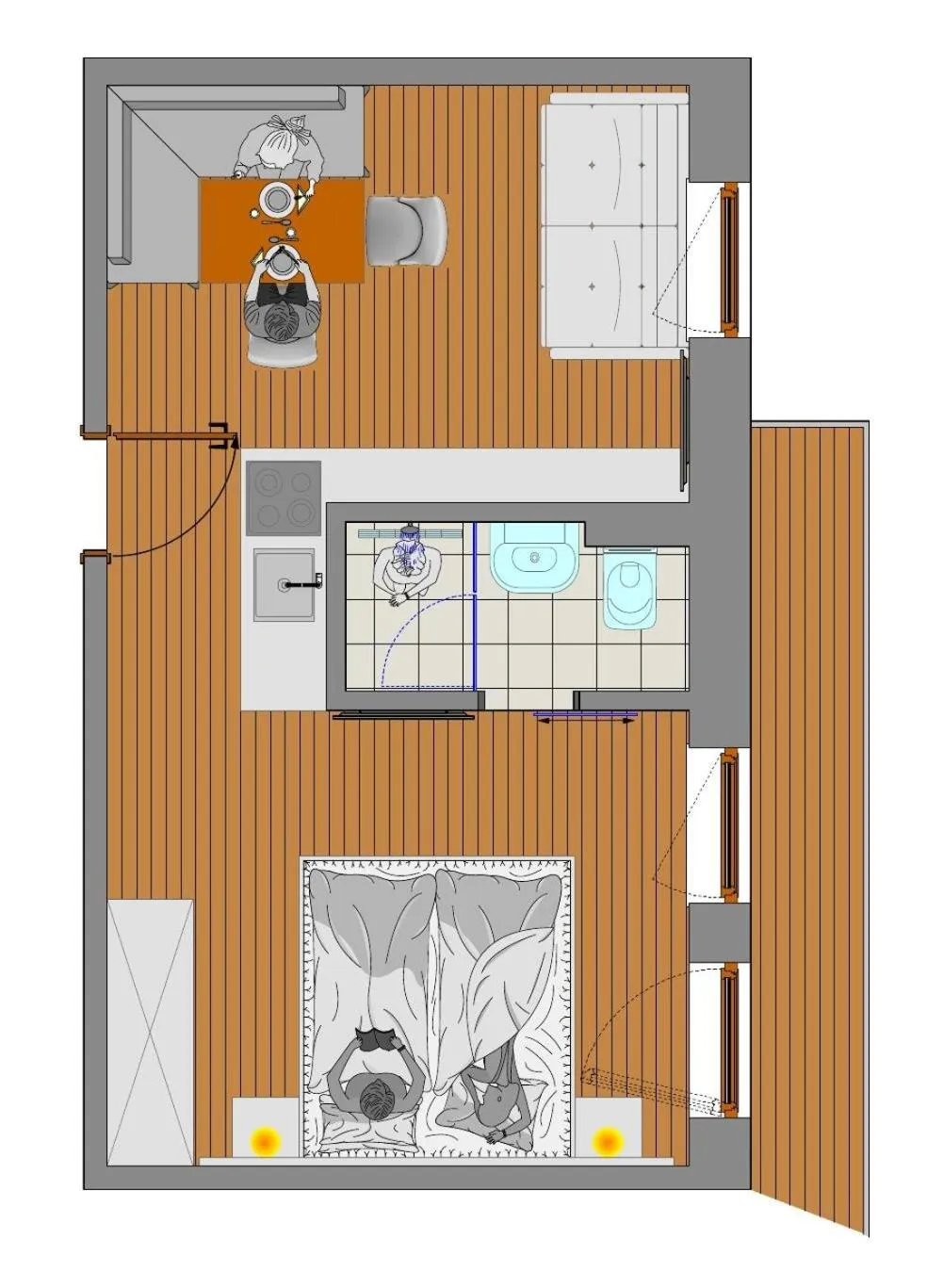 Floor plan in GRUBERS, Hotel Appartments Gastein