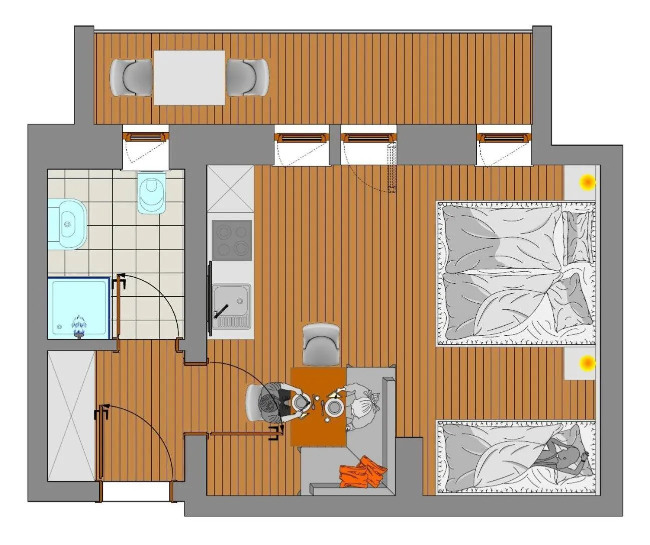 Floor plan in GRUBERS, Hotel Appartments Gastein