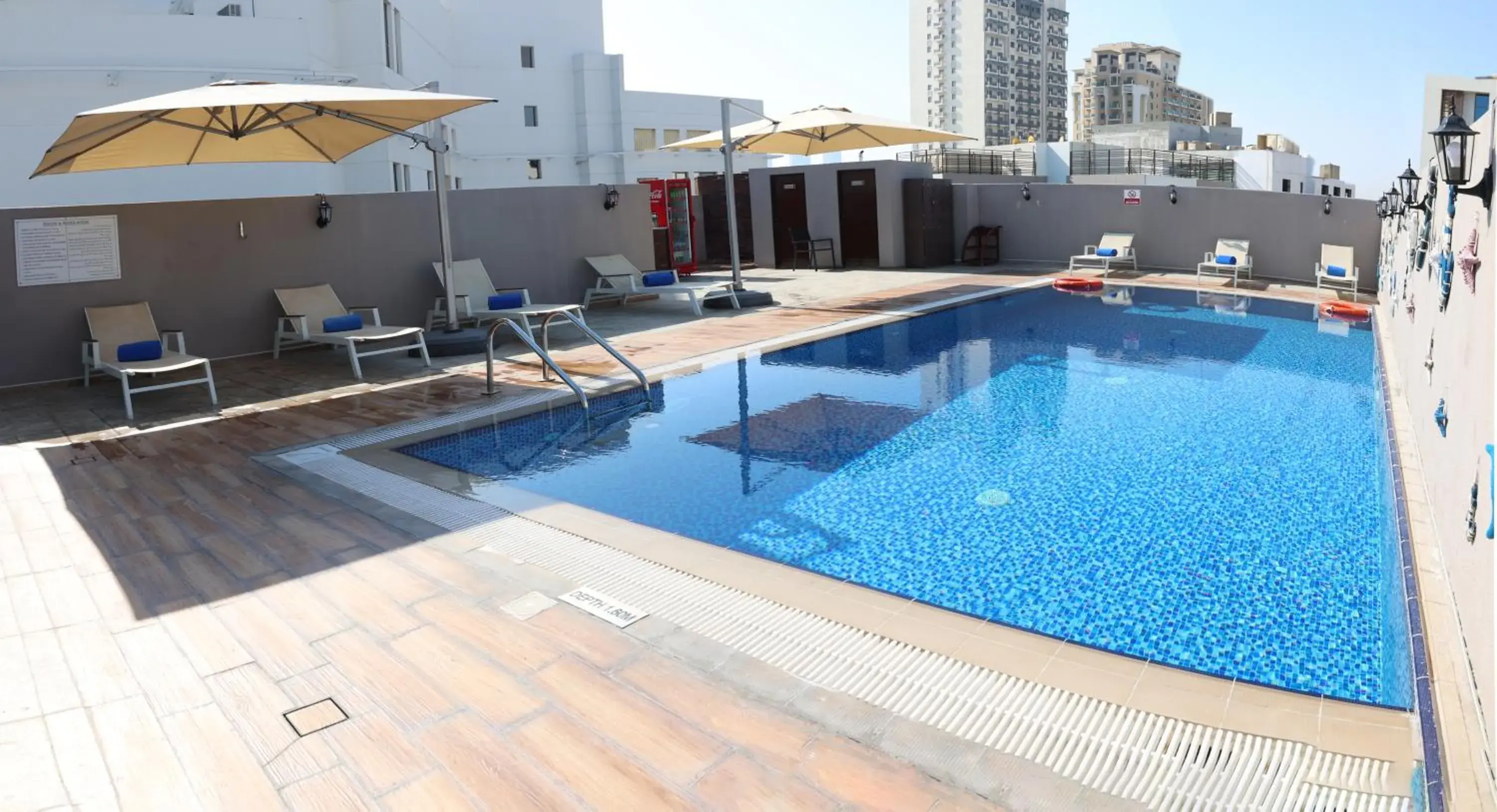 Pool view in Grand Kingsgate Jaddaf Waterfront Hotel by Millennium Pool view in Grand Kingsgate Jaddaf Waterfront Hotel by Millennium