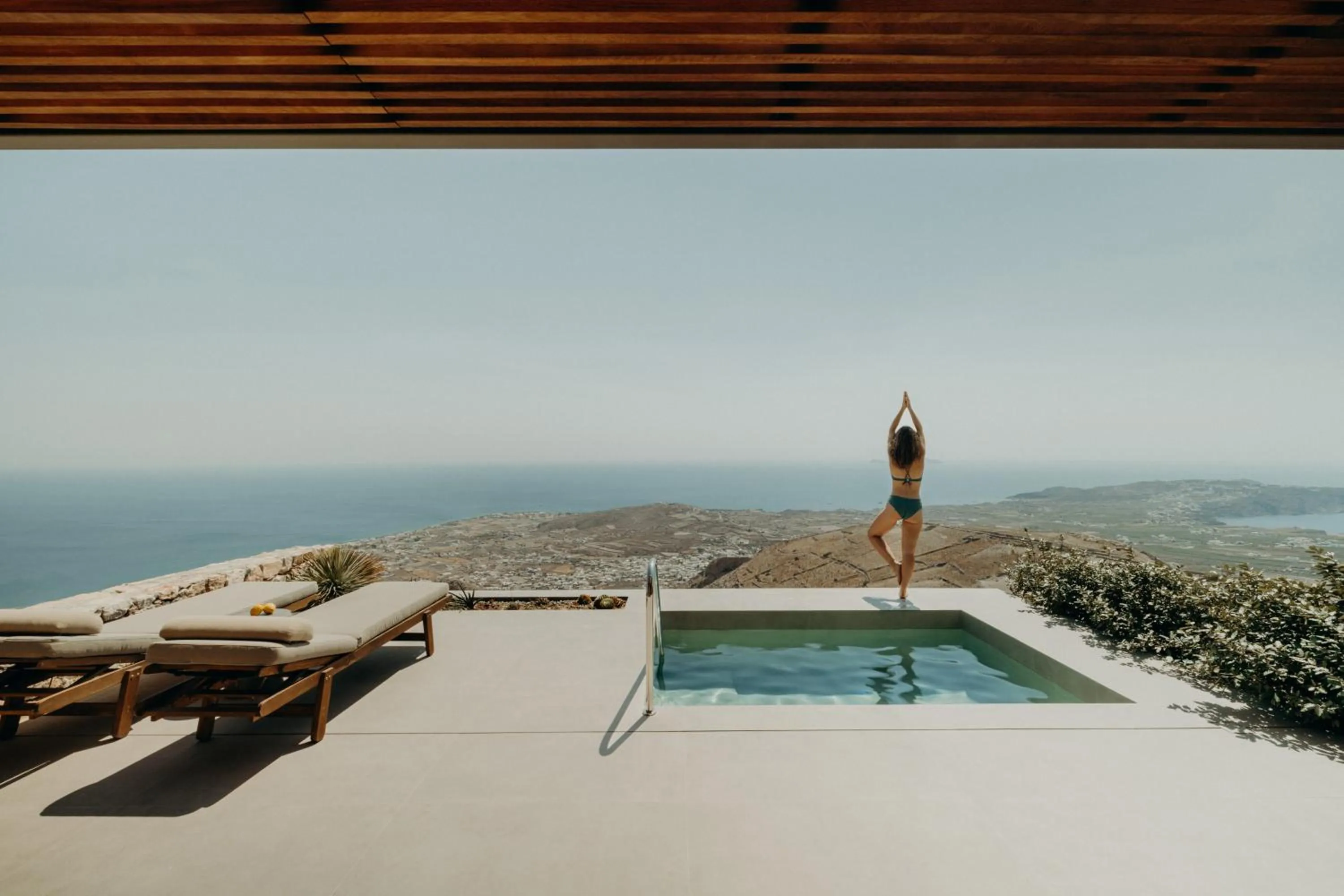 Patio in Santorini Sky, Luxury Resort