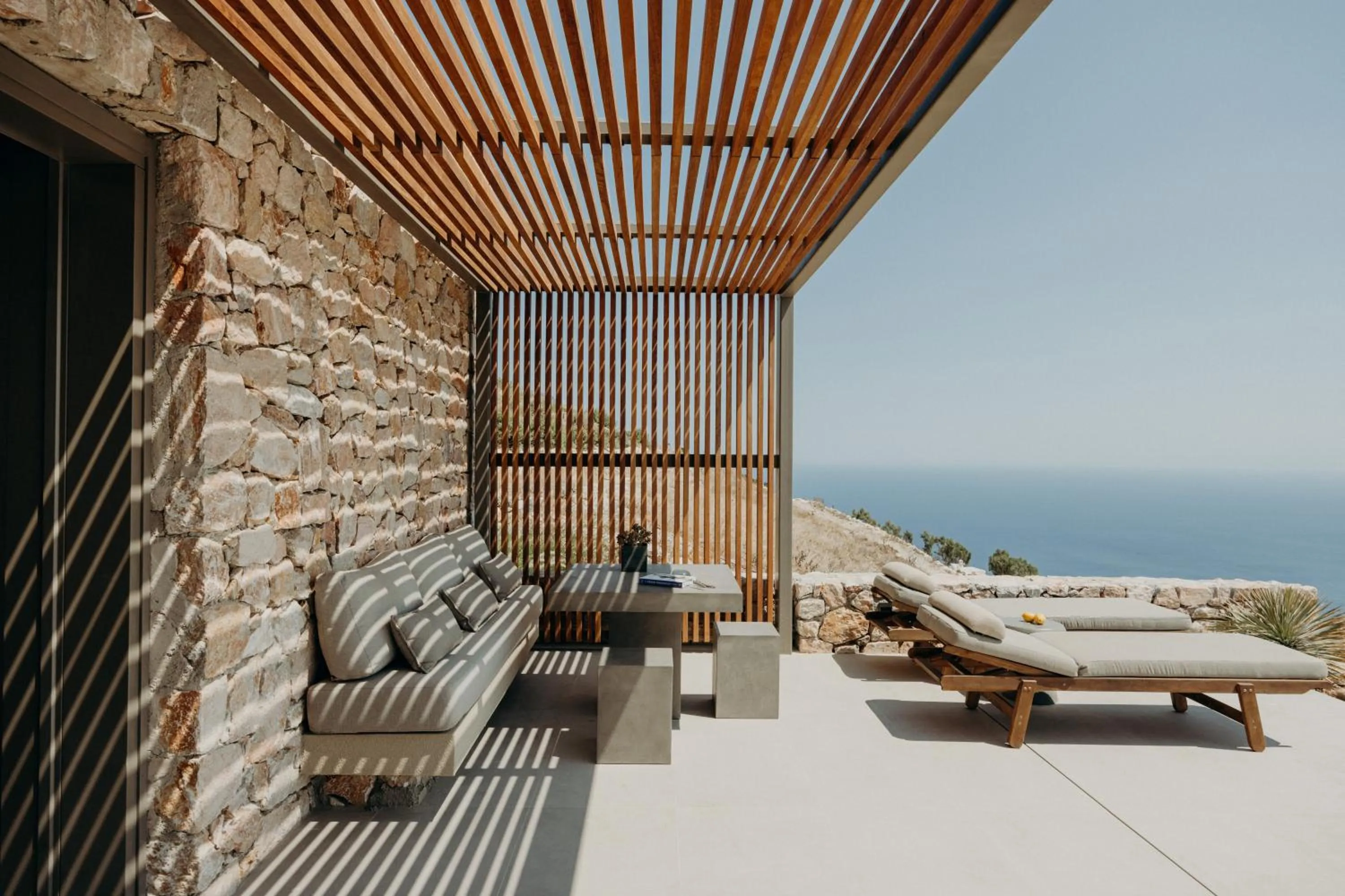 Patio in Santorini Sky, Luxury Resort