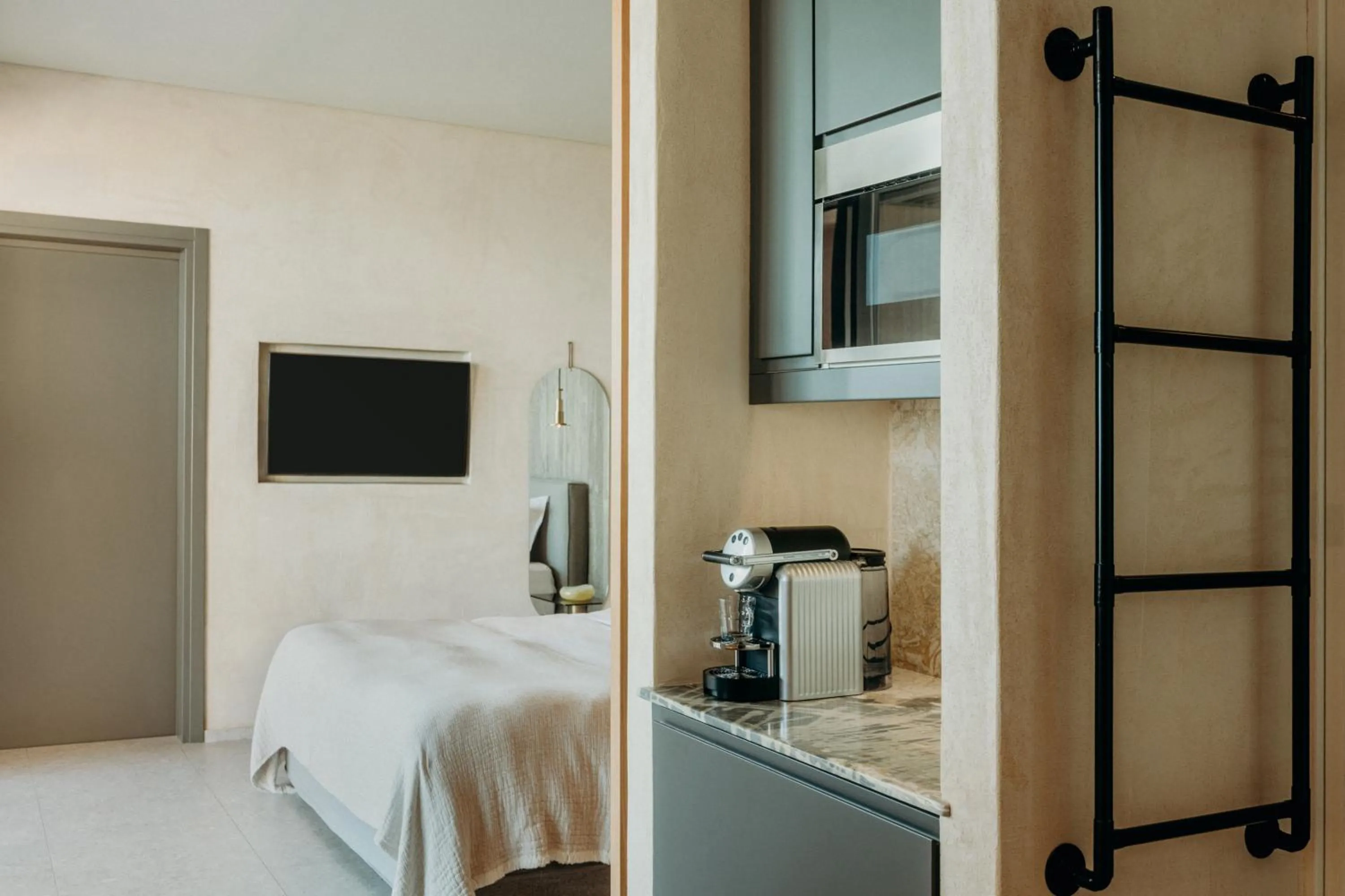 Bed in Santorini Sky, Luxury Resort