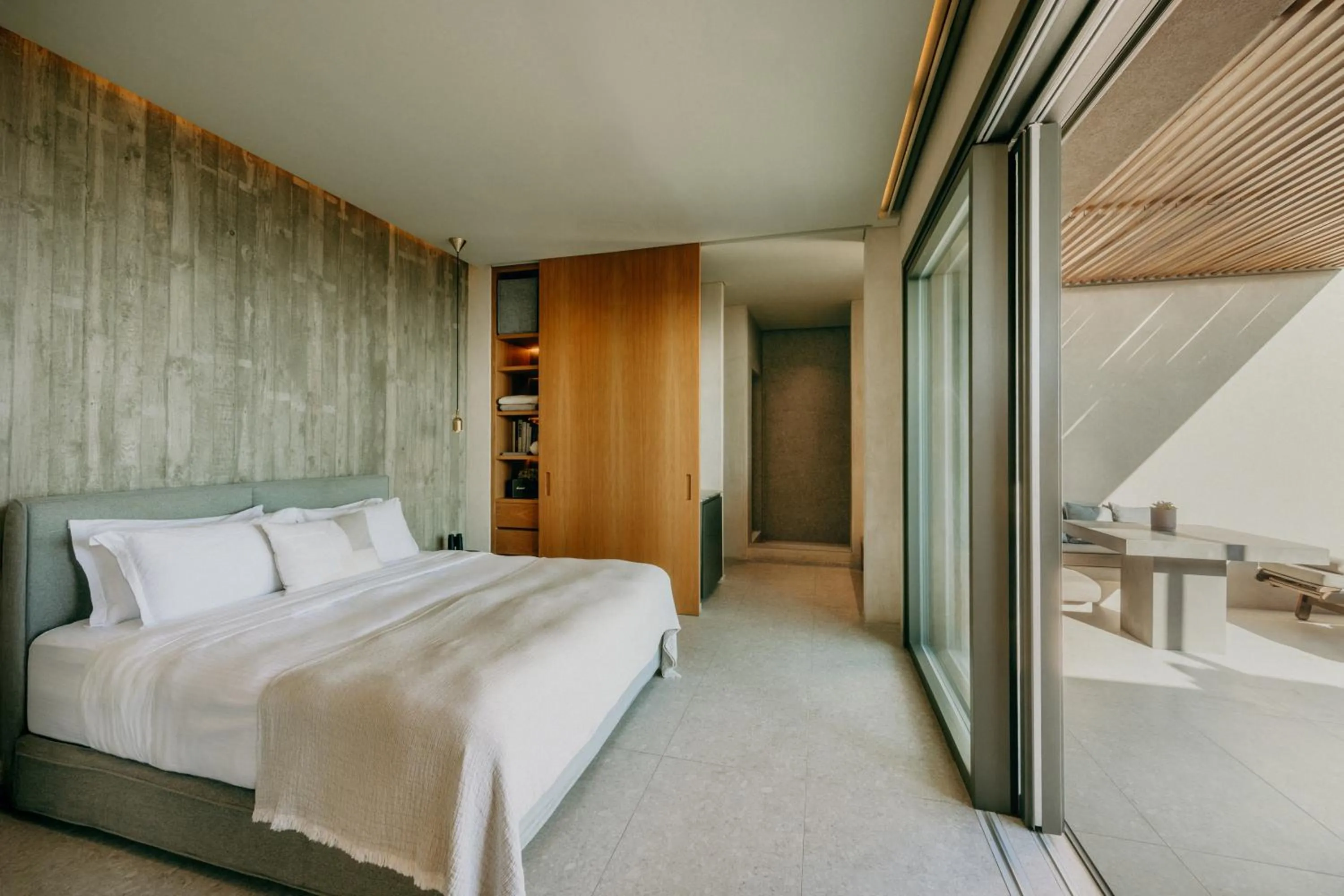 Shower, Bed in Santorini Sky, Luxury Resort