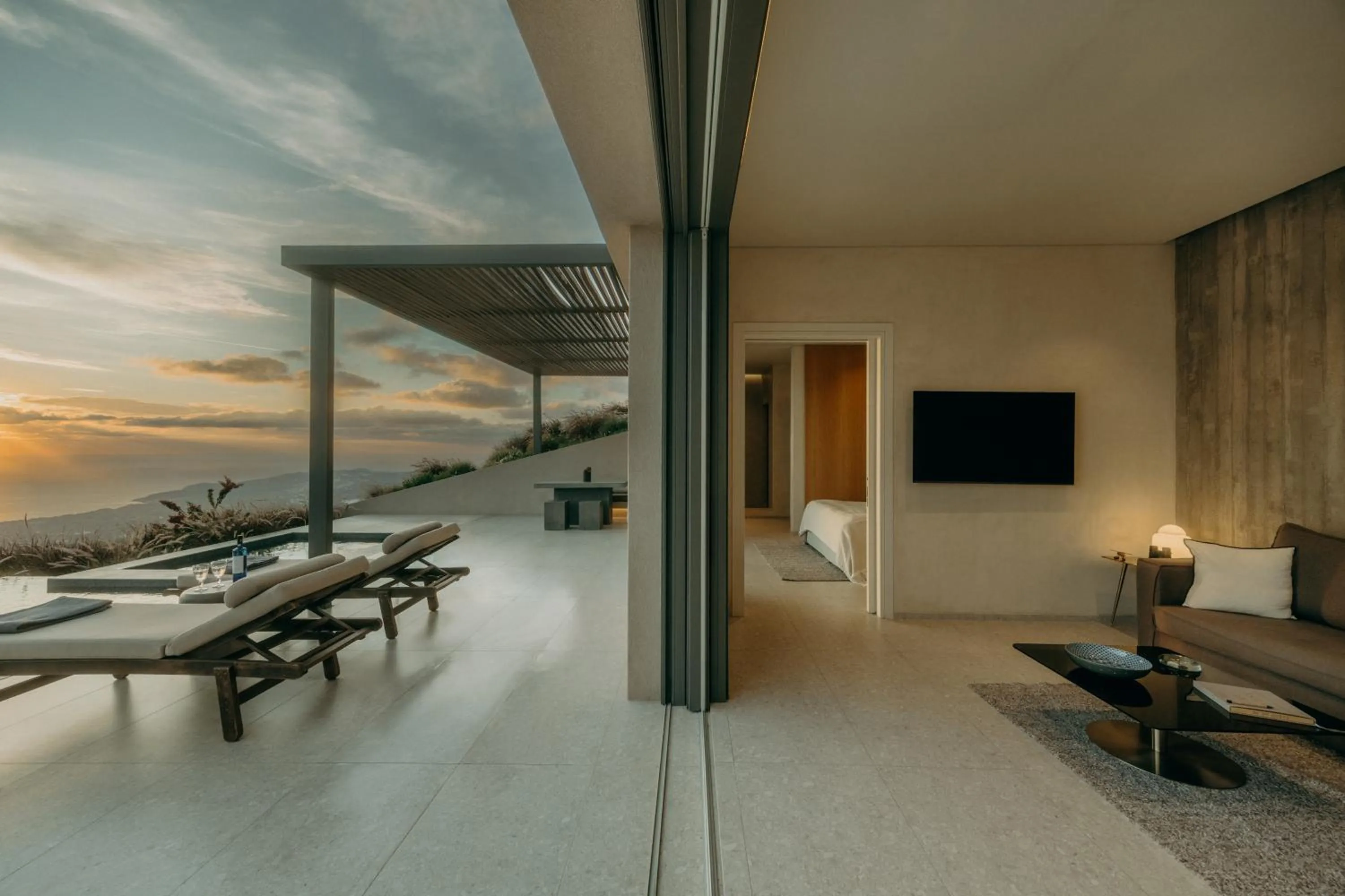 Patio in Santorini Sky, Luxury Resort