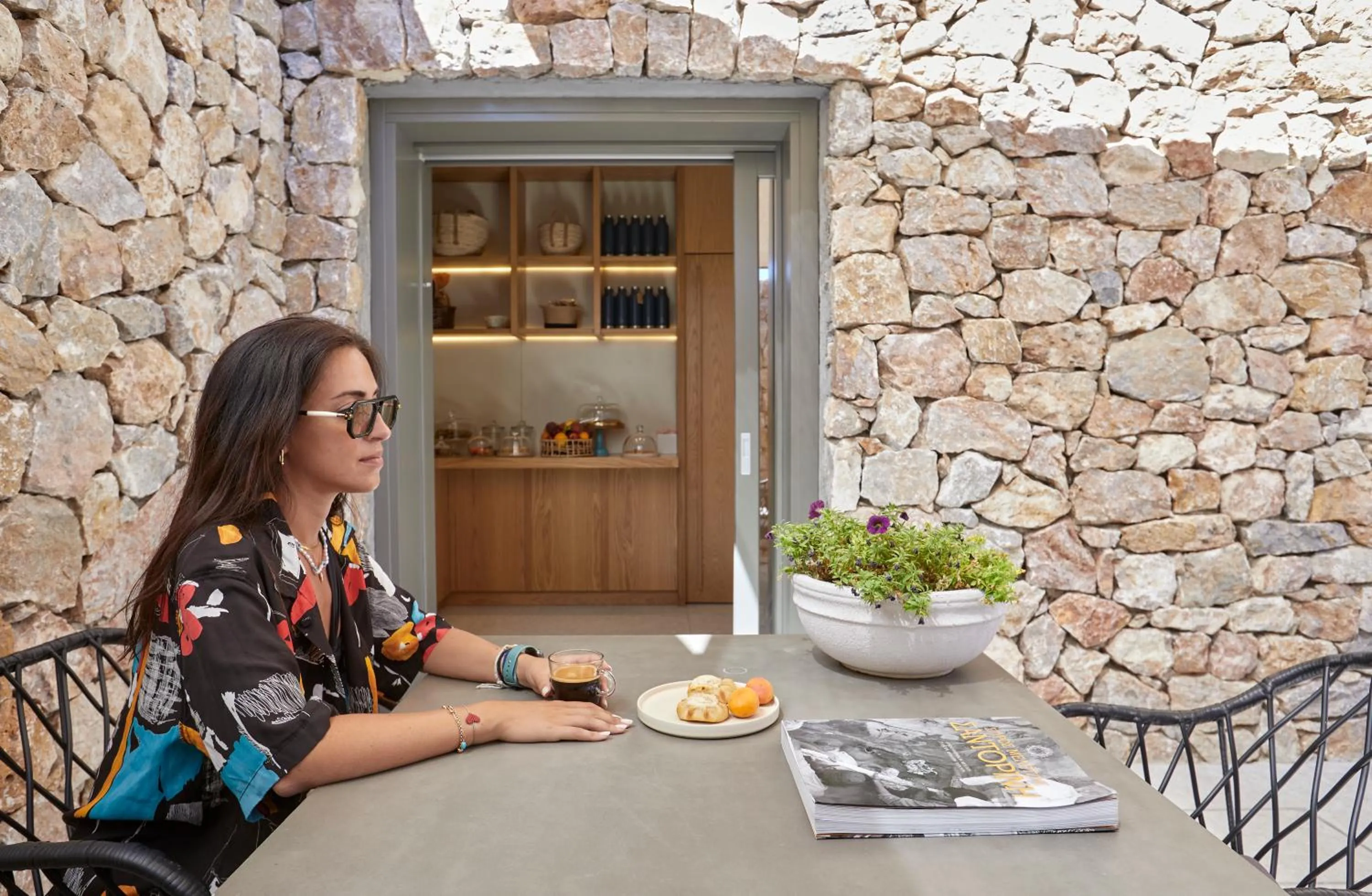 Restaurant/places to eat in Santorini Sky, Luxury Resort