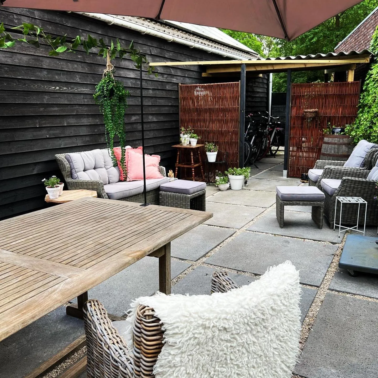 Patio in BnB Mir Lo in Mierlo Adults only