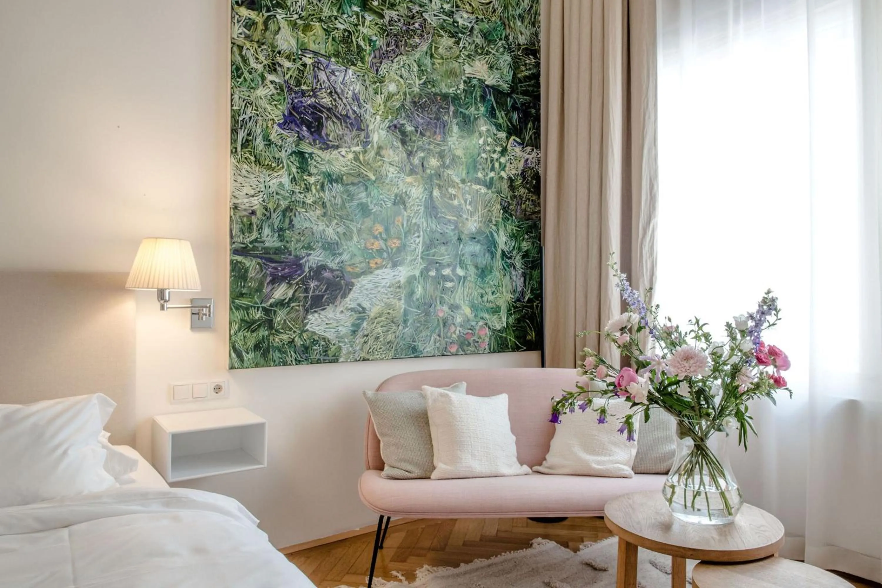 Seating area, Bed in Small Luxury Hotel Altstadt Vienna