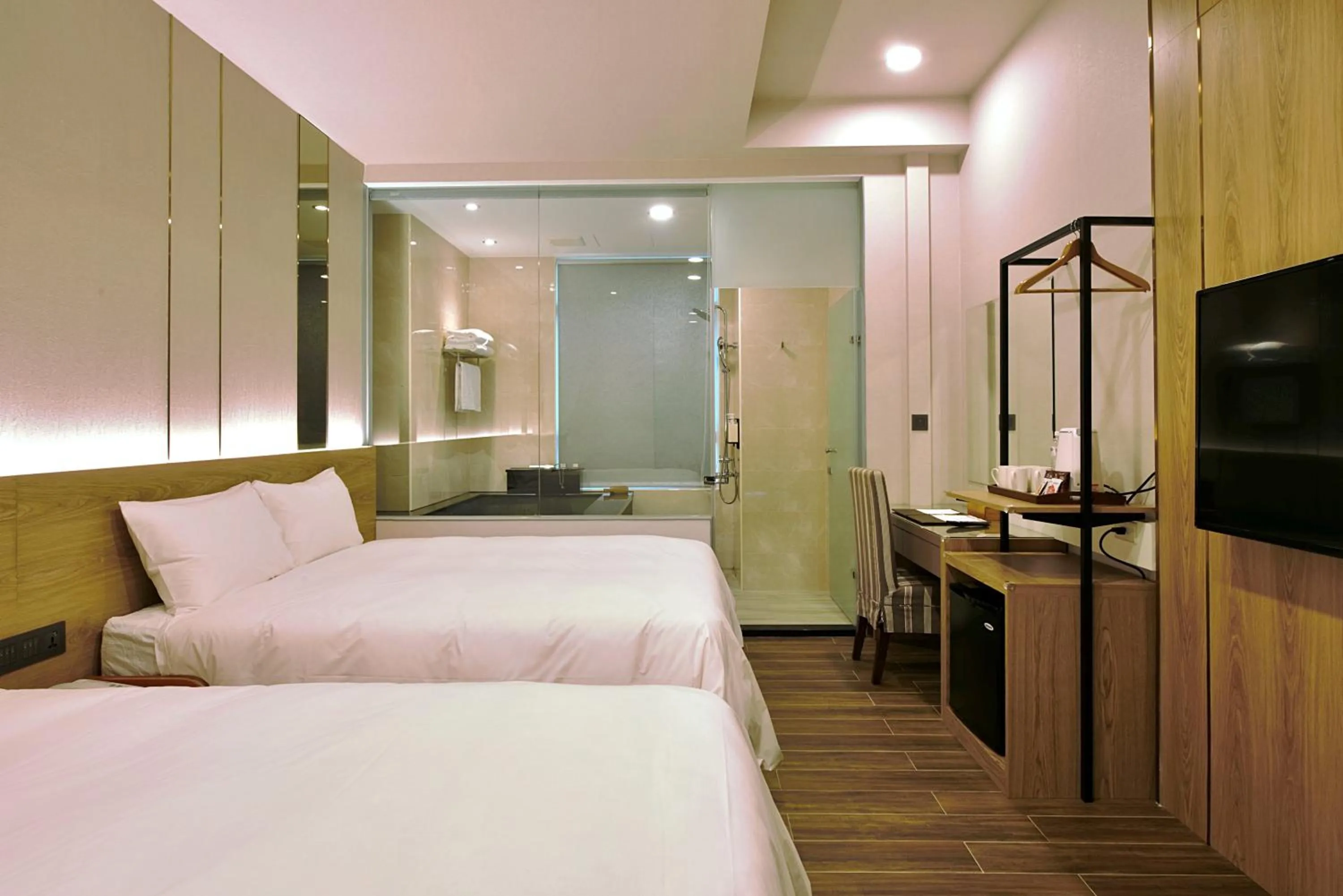 Bed in Muen Yuan Dong Hot Spring Hotel