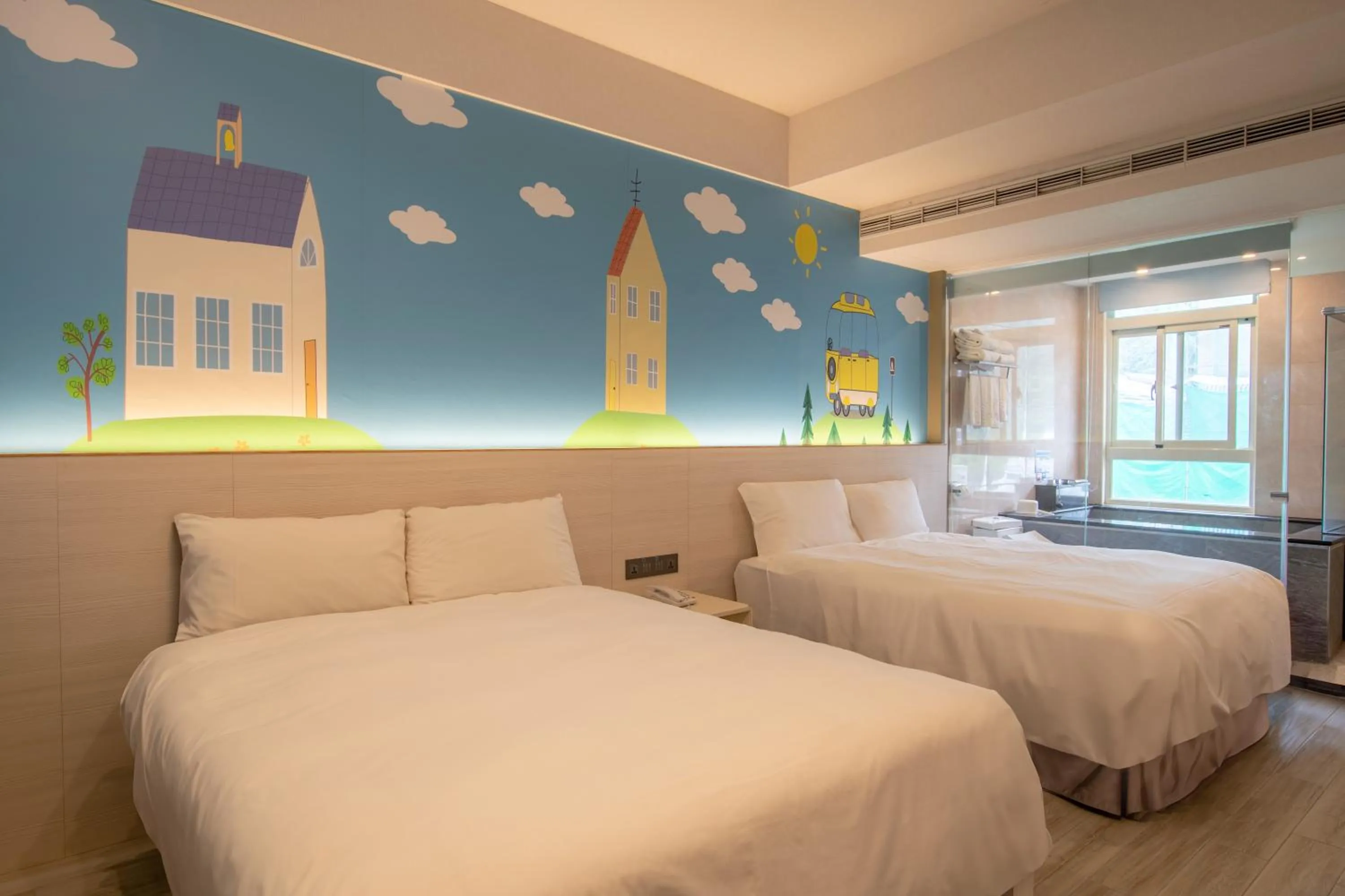 Bed in Muen Yuan Dong Hot Spring Hotel