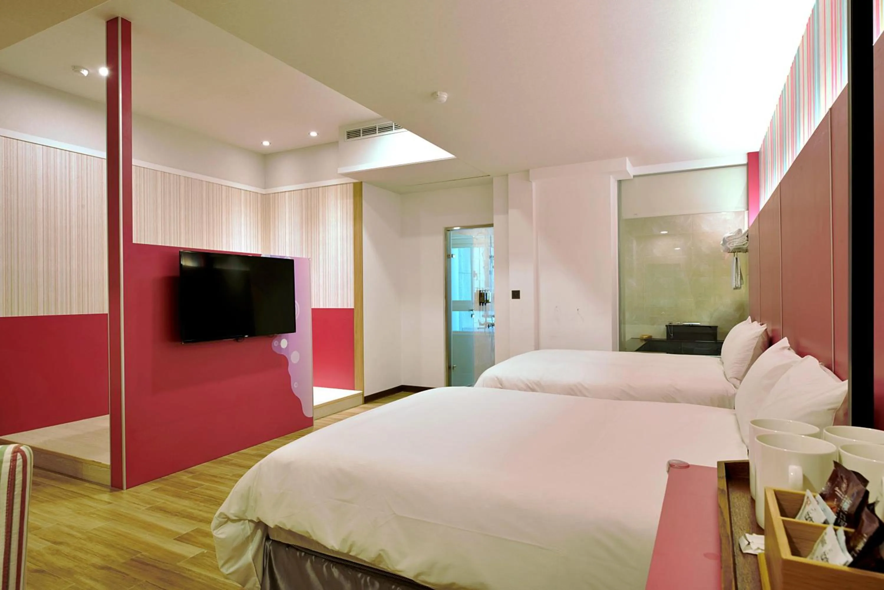 Bed in Muen Yuan Dong Hot Spring Hotel