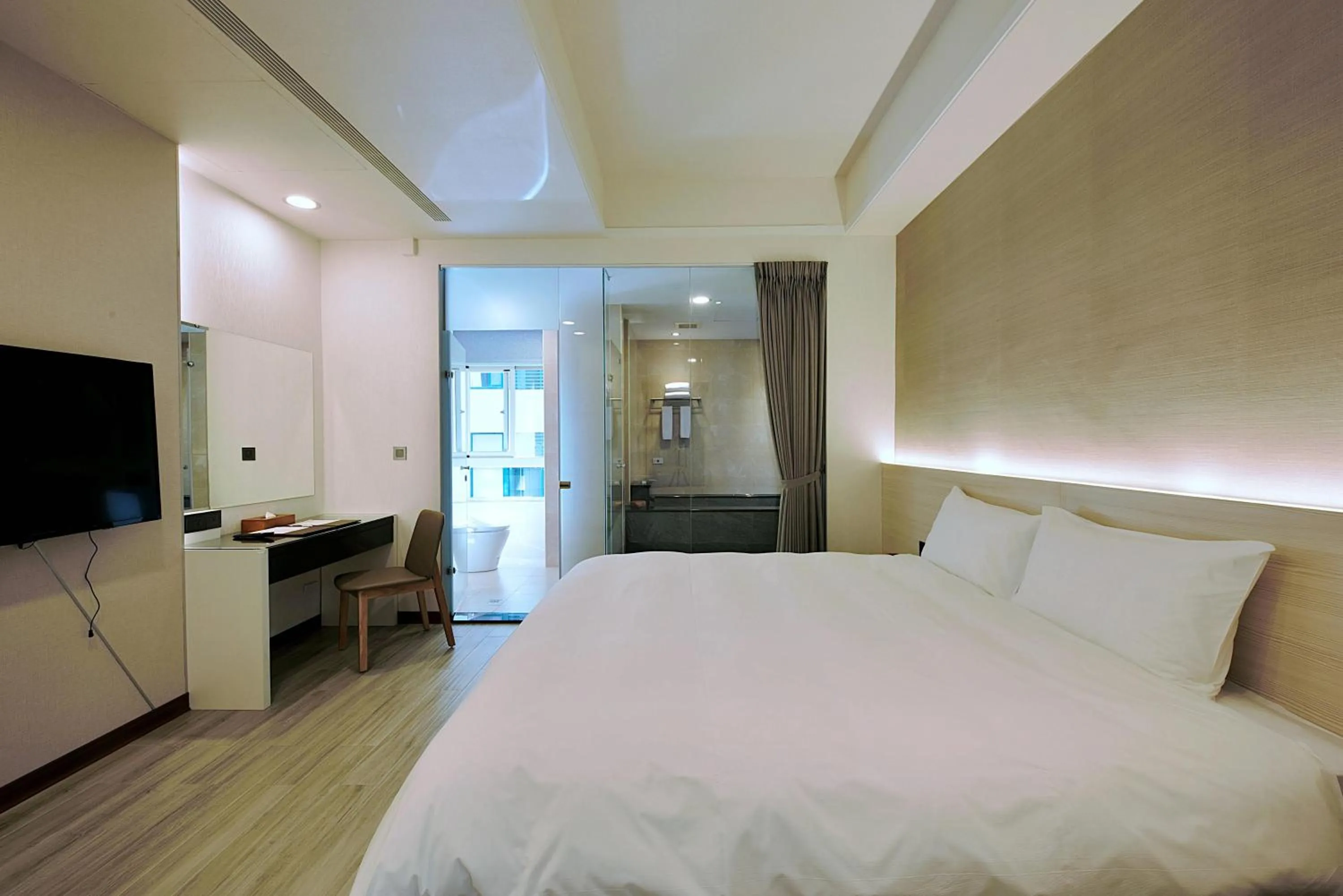 Bed in Muen Yuan Dong Hot Spring Hotel