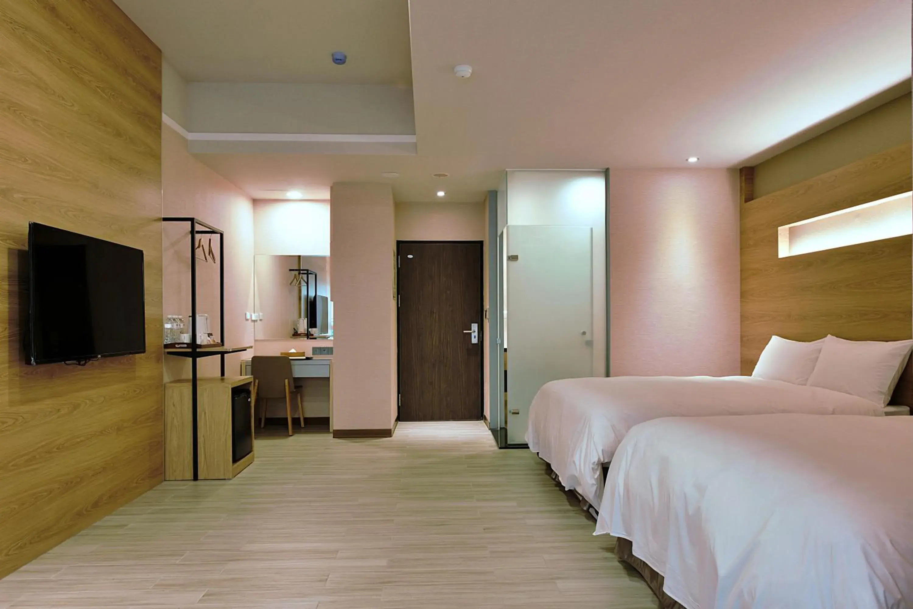 Bed in Muen Yuan Dong Hot Spring Hotel Bed in Muen Yuan Dong Hot Spring Hotel