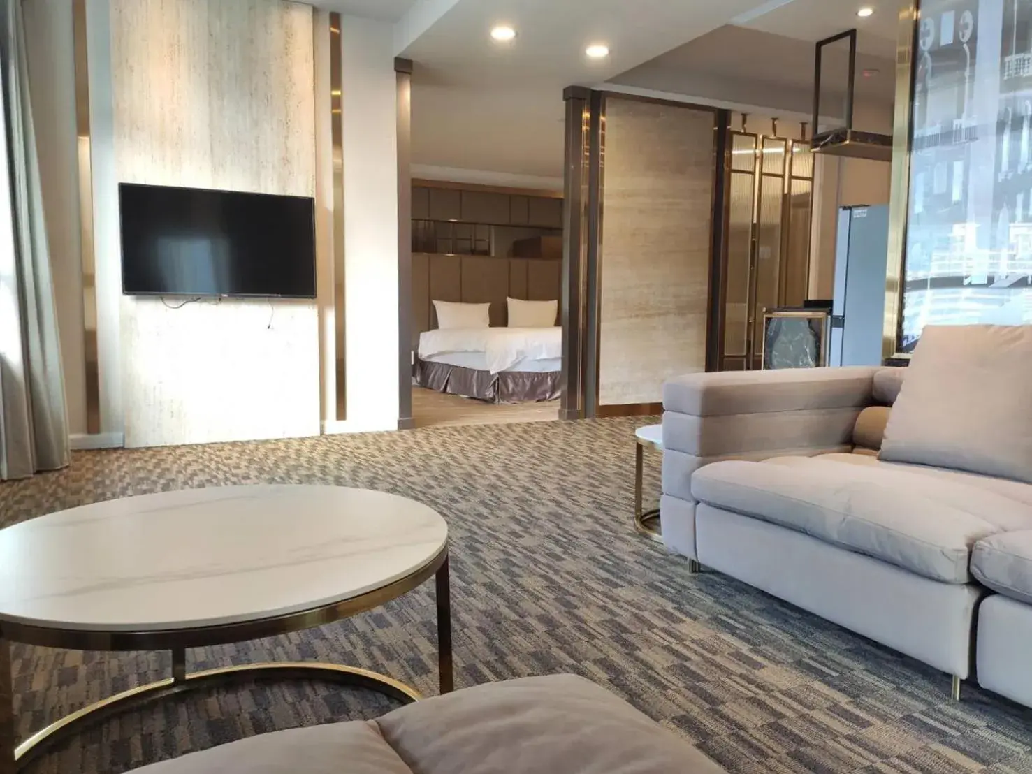 Bed in Muen Yuan Dong Hot Spring Hotel Bed in Muen Yuan Dong Hot Spring Hotel