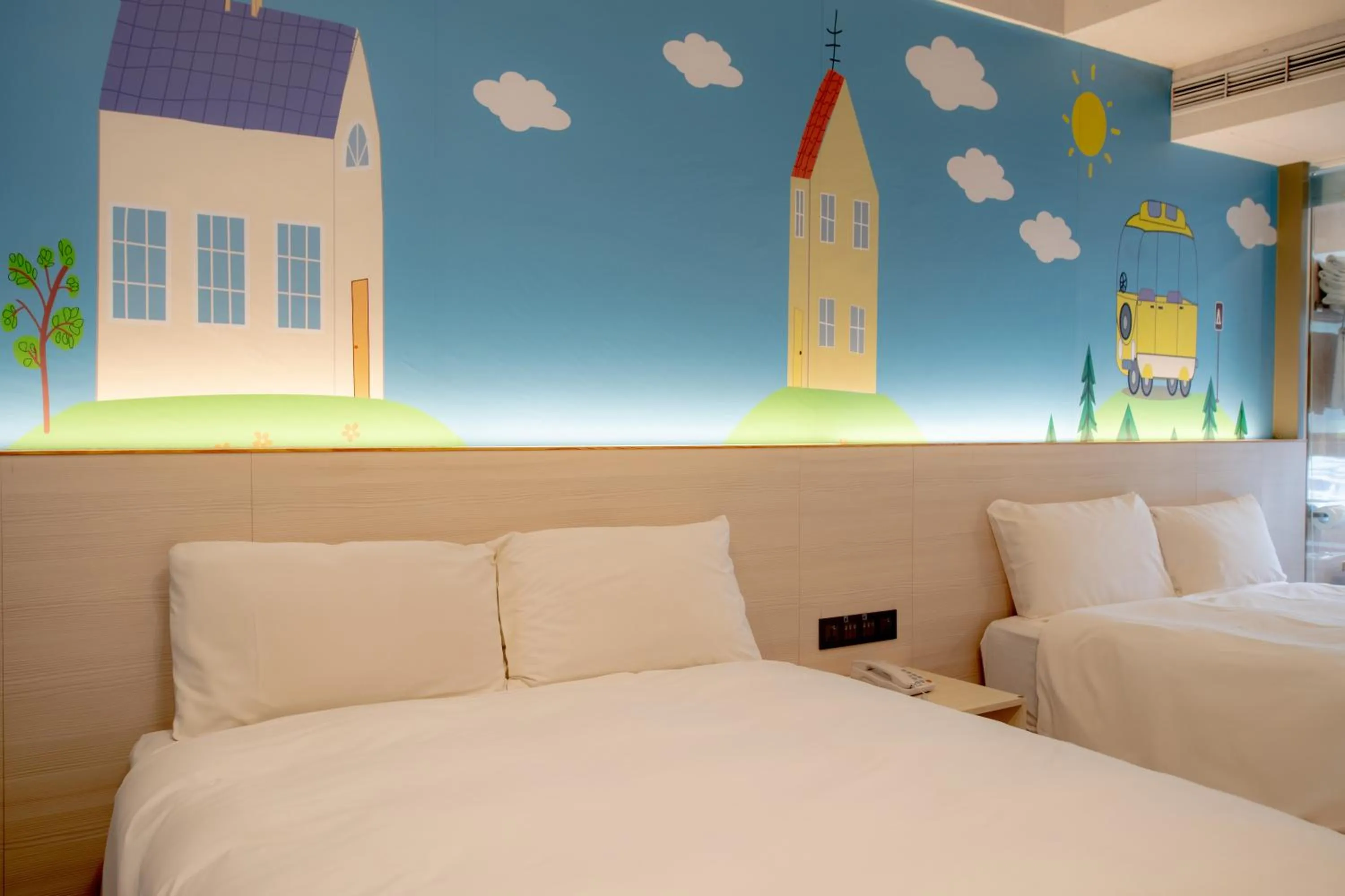 Bed in Muen Yuan Dong Hot Spring Hotel