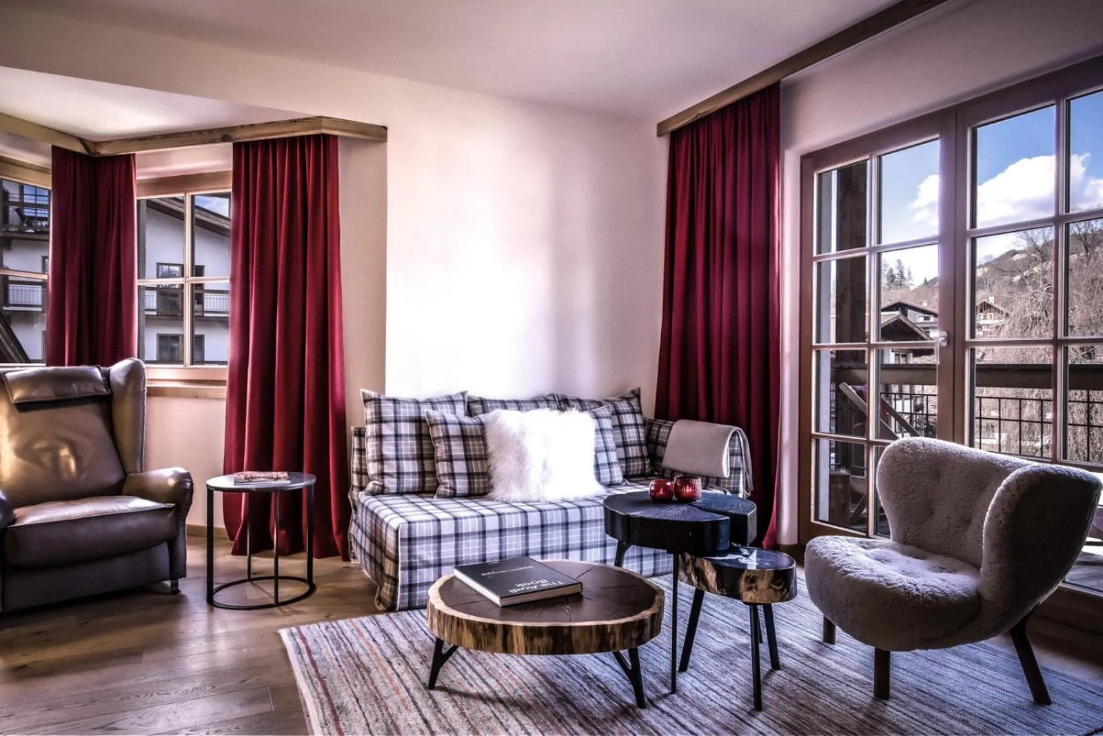 Living room in Kitzhof Mountain Design Resort, 4 Sterne Superior