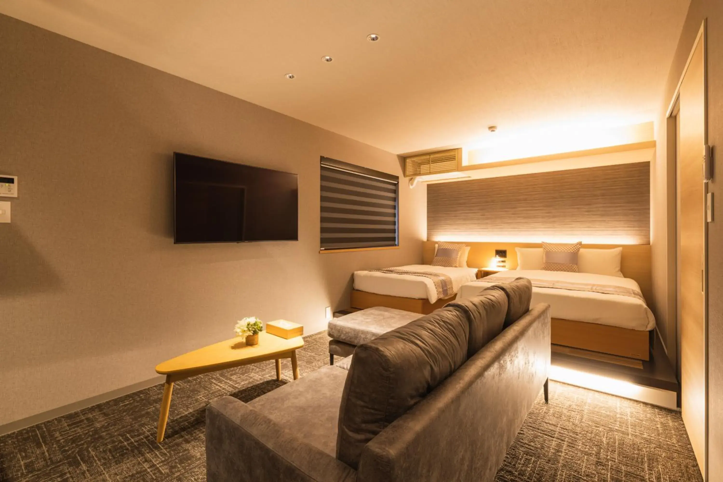 Photo of the whole room, Bed in GRAND BASE Kagoshima Chuo Photo of the whole room, Bed in GRAND BASE Kagoshima Chuo