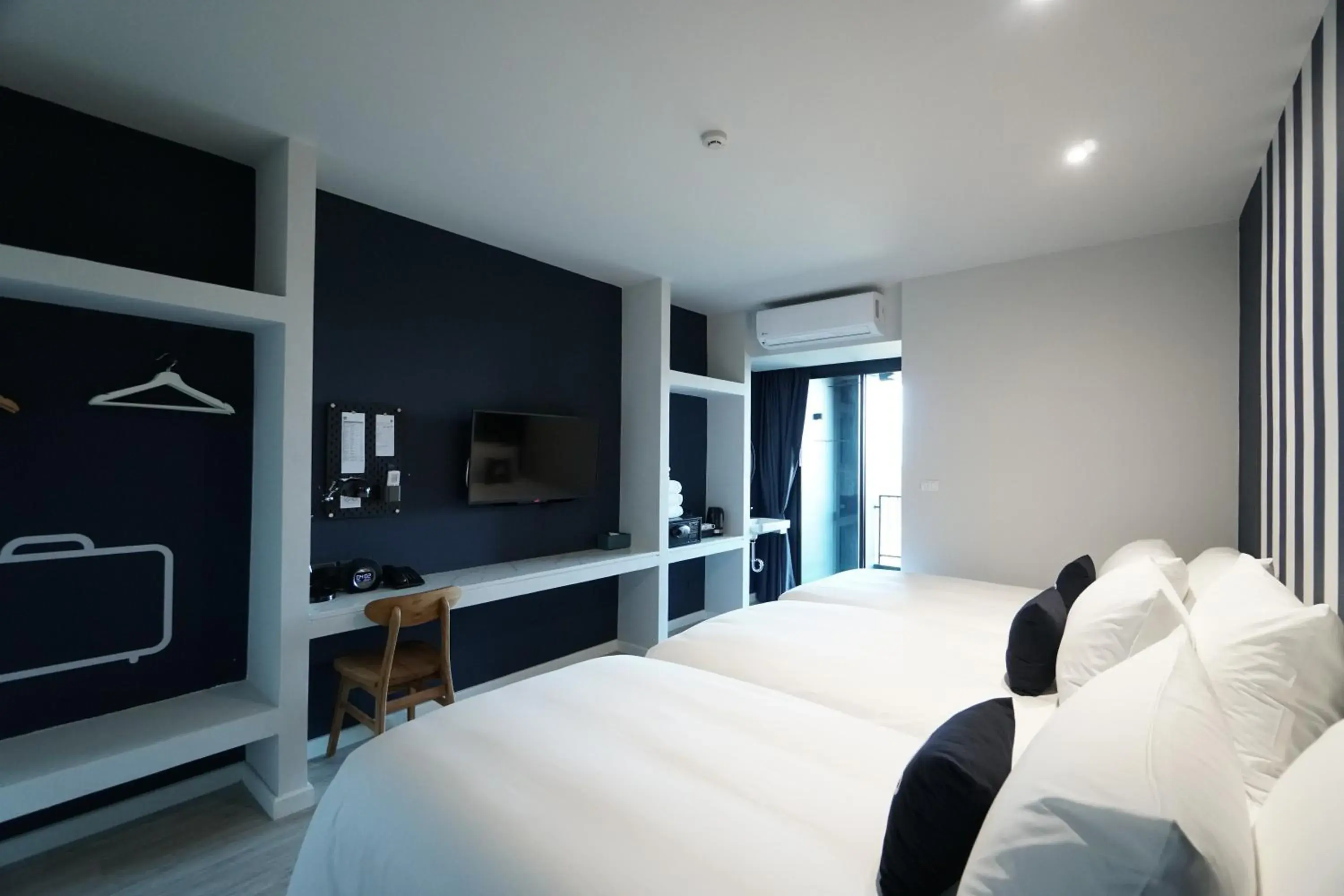 Bedroom, Bed in Blu Monkey Hub and Hotel Chanthaburi Bedroom, Bed in Blu Monkey Hub and Hotel Chanthaburi