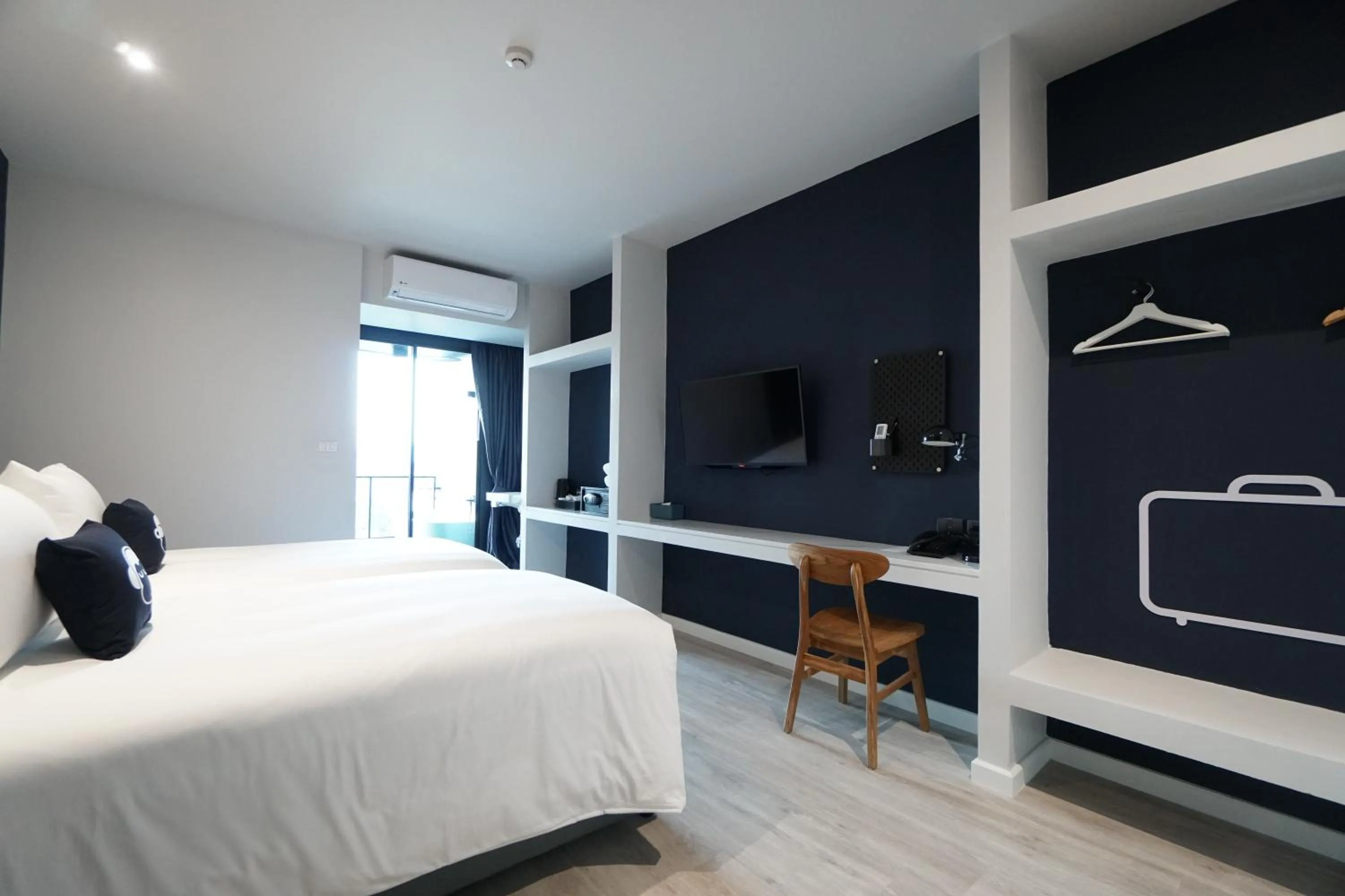 Bedroom, Bed in Blu Monkey Hub and Hotel Chanthaburi