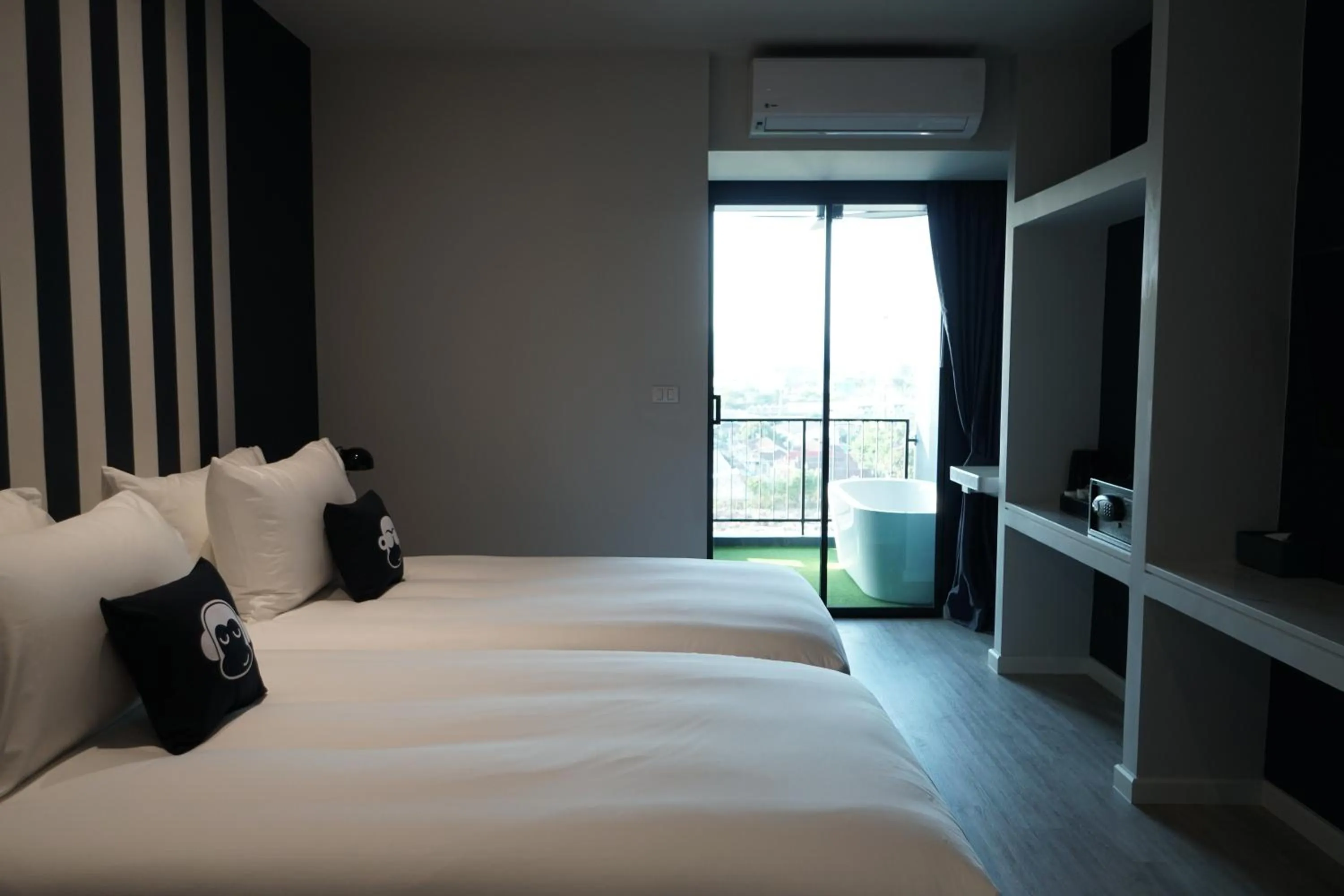 Bedroom, Bed in Blu Monkey Hub and Hotel Chanthaburi