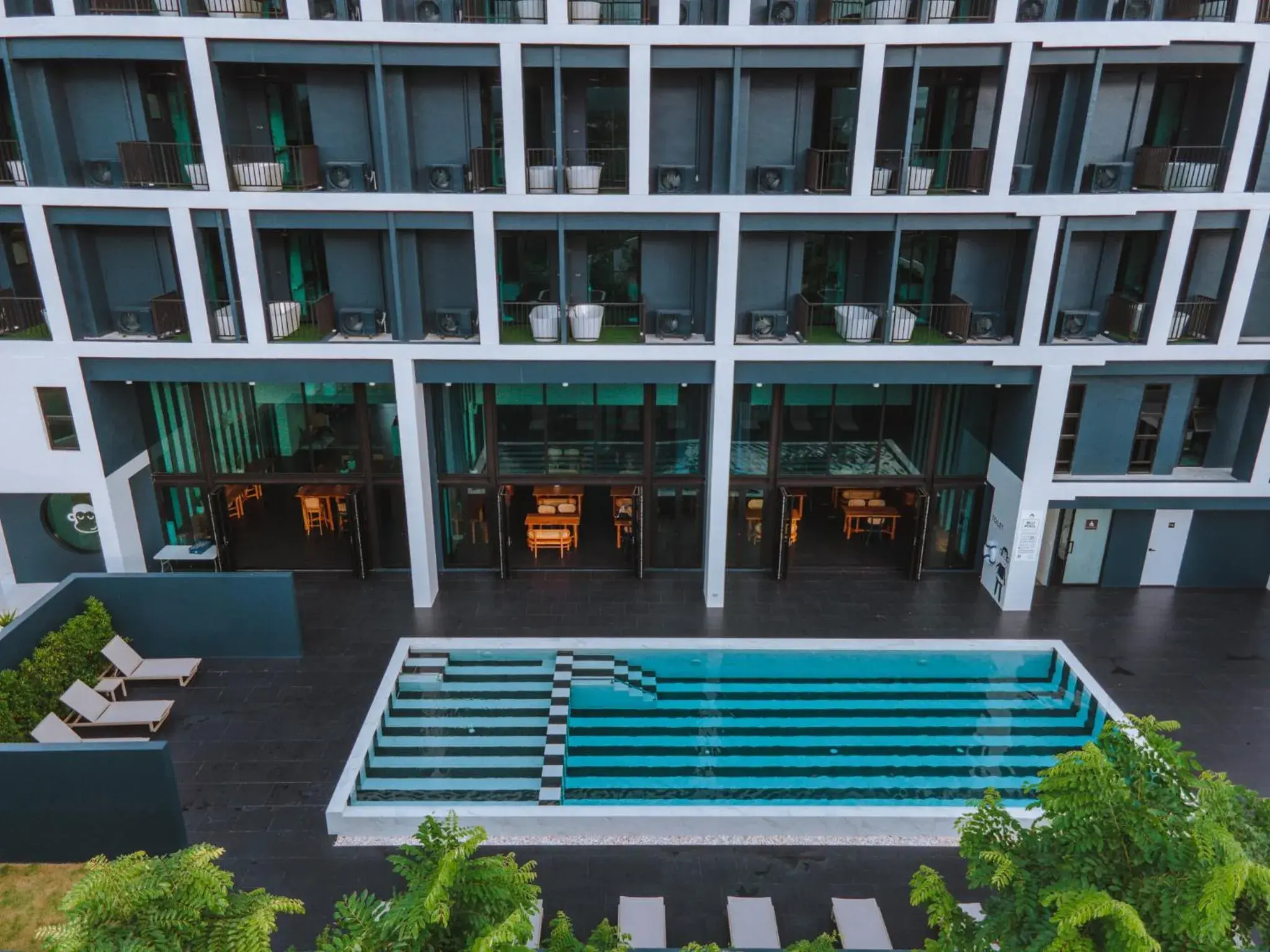 Pool view in Blu Monkey Hub and Hotel Chanthaburi Pool view in Blu Monkey Hub and Hotel Chanthaburi