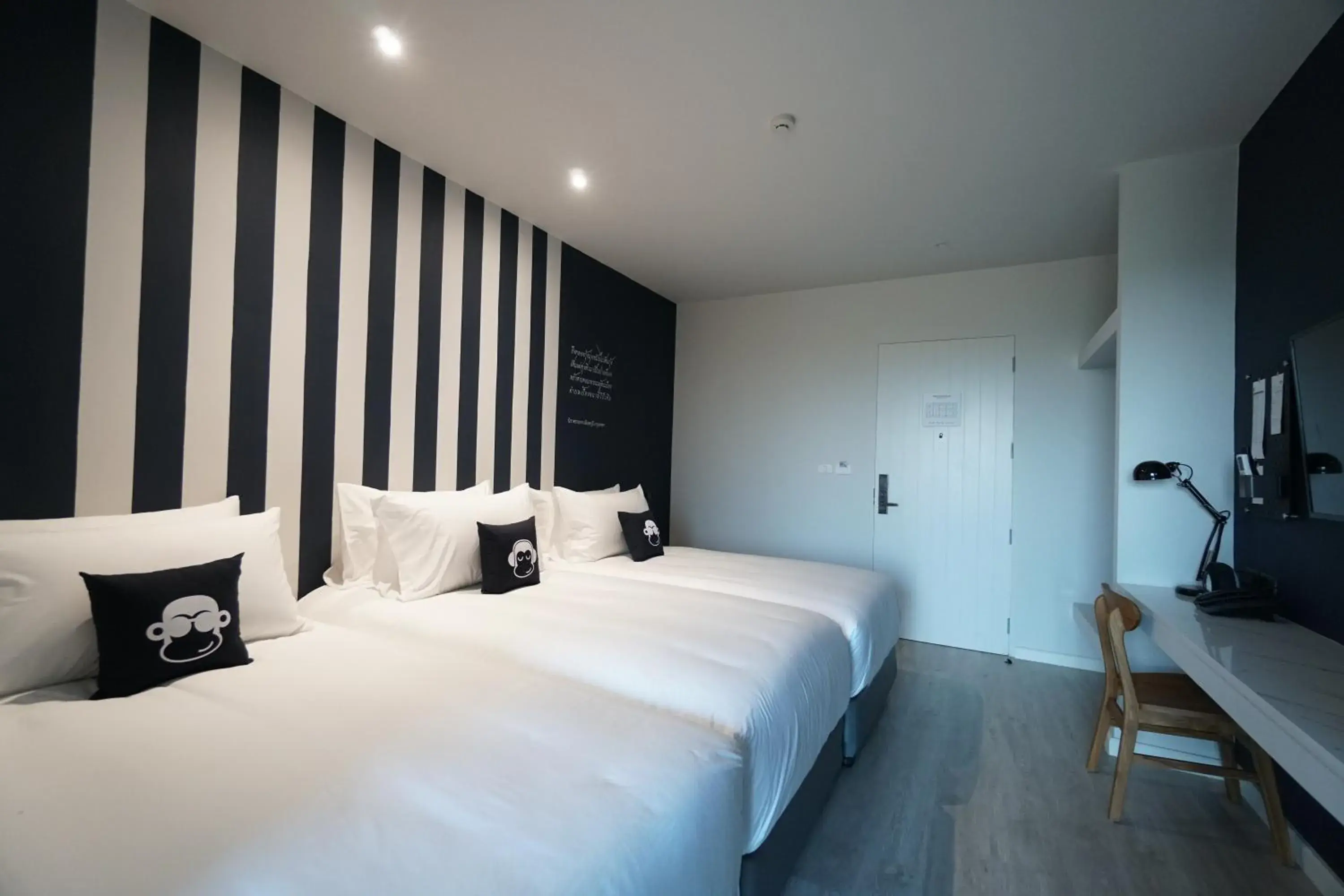 Bed in Blu Monkey Hub and Hotel Chanthaburi Bed in Blu Monkey Hub and Hotel Chanthaburi