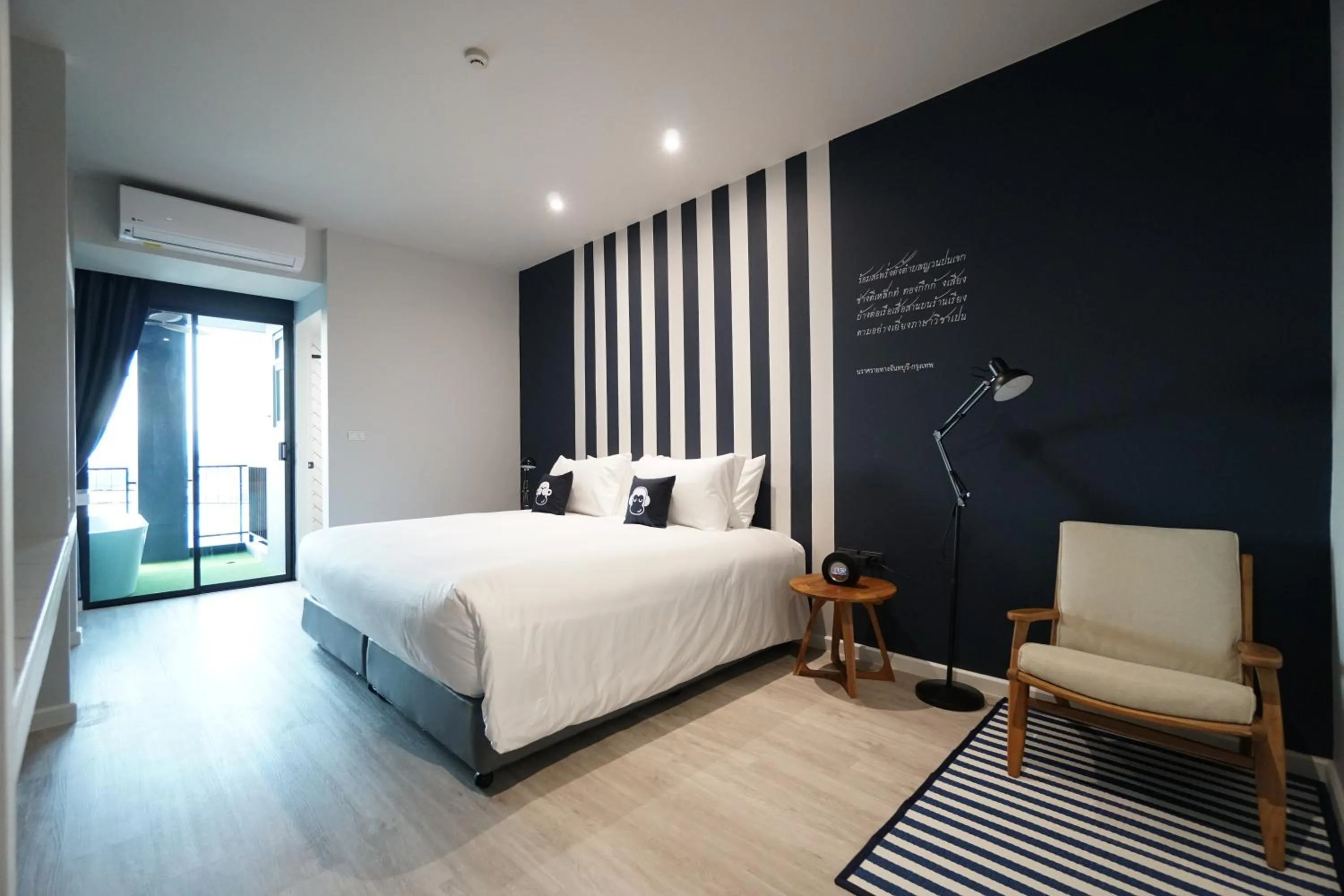 Bedroom, Bed in Blu Monkey Hub and Hotel Chanthaburi