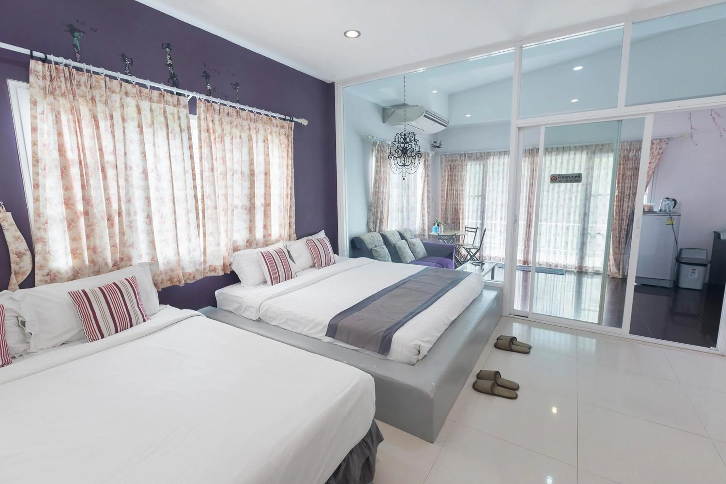 air conditioner, Bed in See Sky Resort