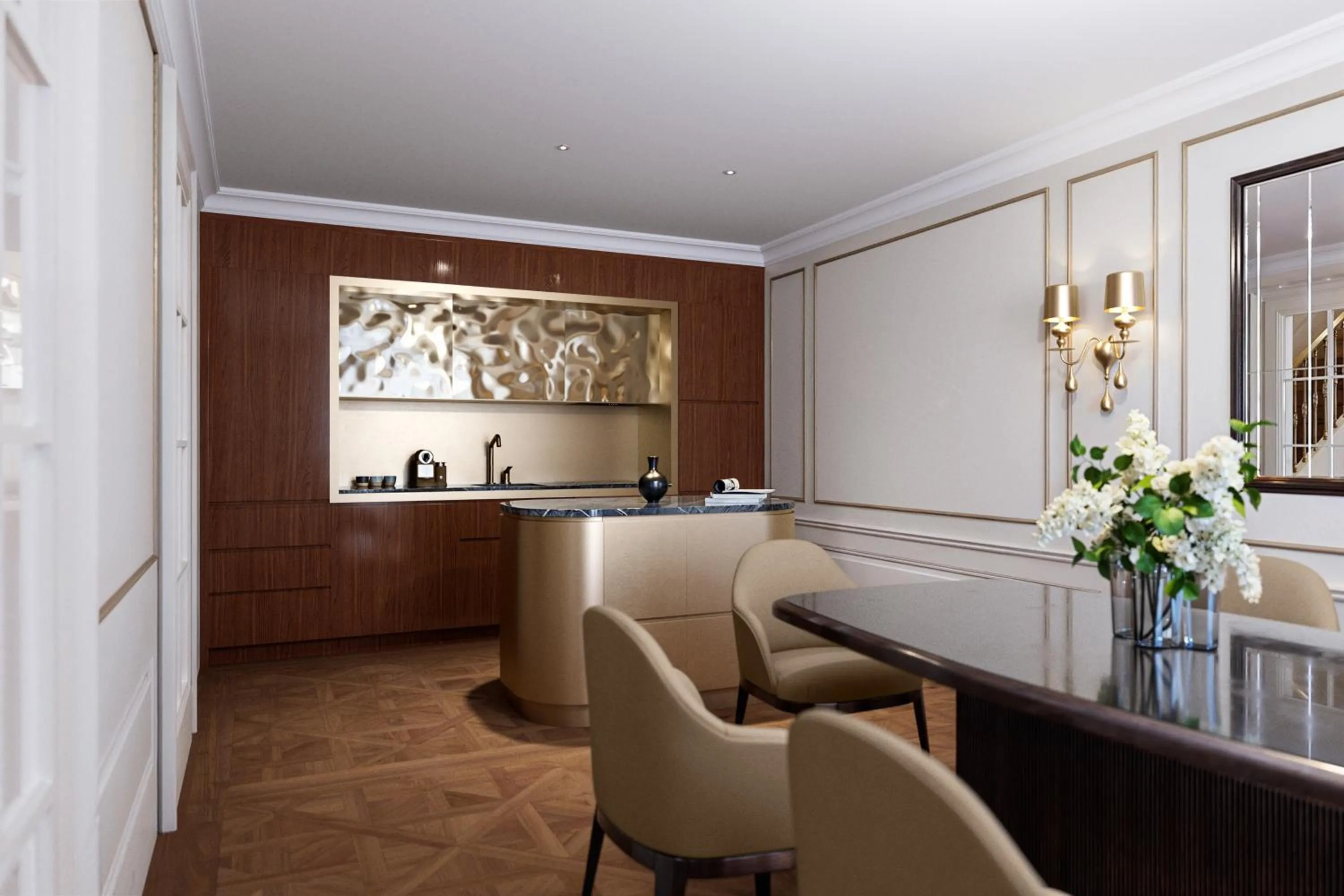 Dining area in Palais Coburg Hotel