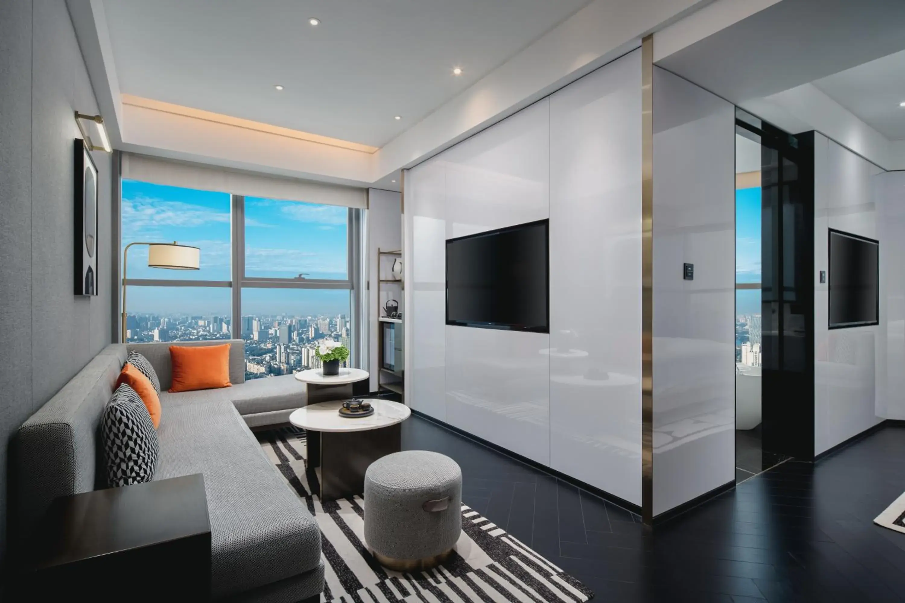 Living room in The Langbo Chengdu, in The Unbound Collection by Hyatt Living room in The Langbo Chengdu, in The Unbound Collection by Hyatt