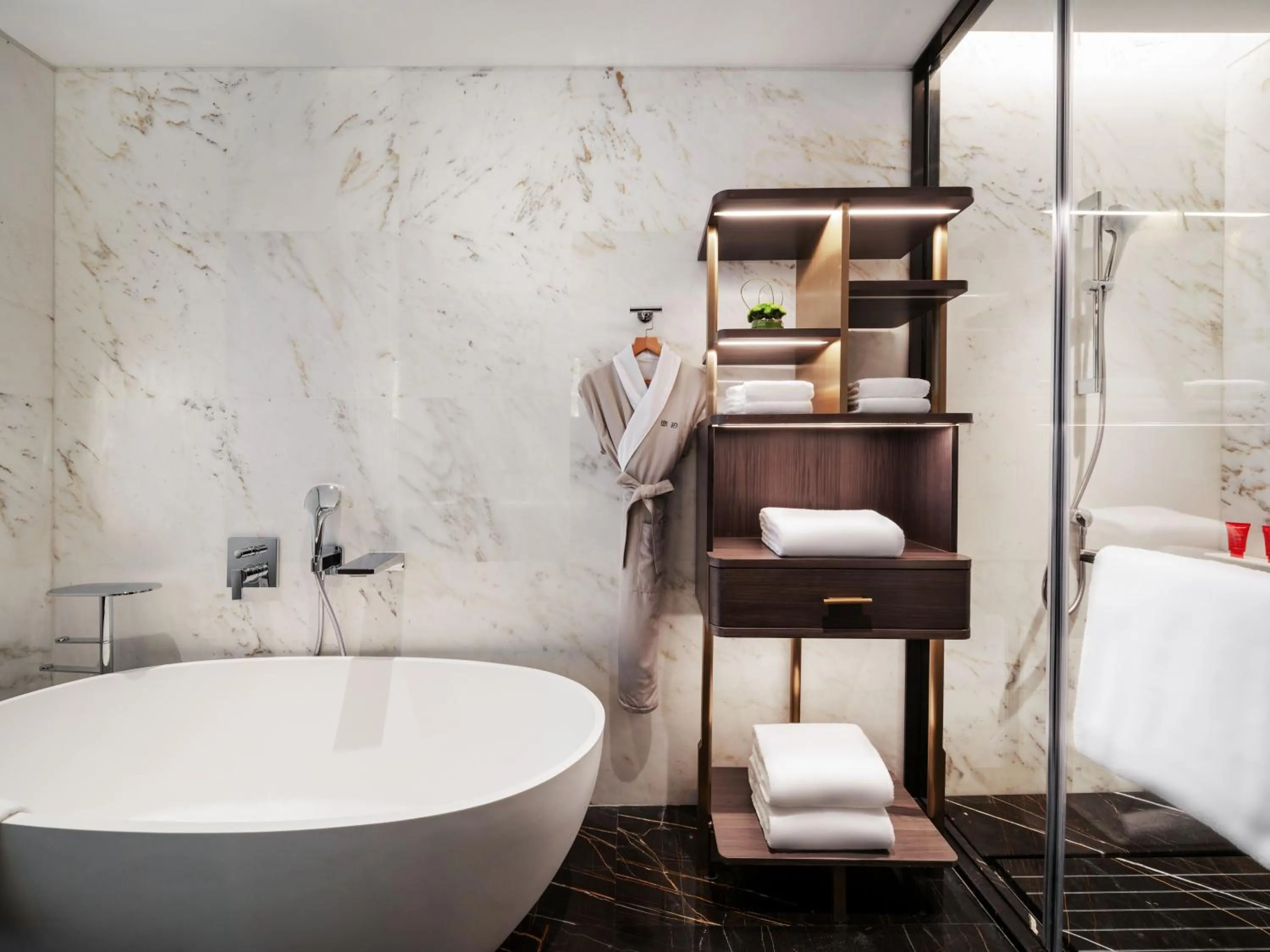 Bathroom in The Langbo Chengdu, in The Unbound Collection by Hyatt
