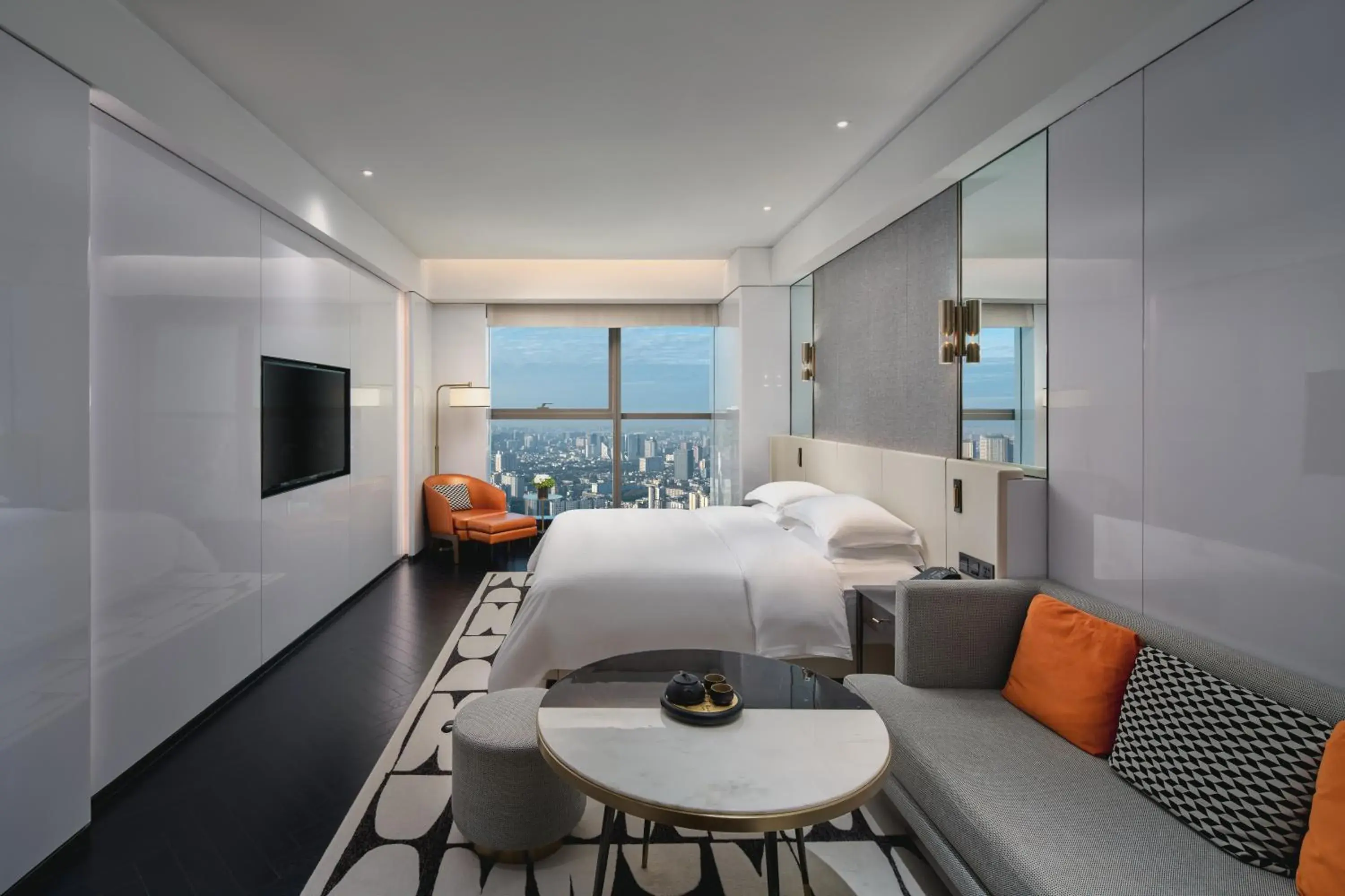 City view, Bed in The Langbo Chengdu, in The Unbound Collection by Hyatt City view, Bed in The Langbo Chengdu, in The Unbound Collection by Hyatt