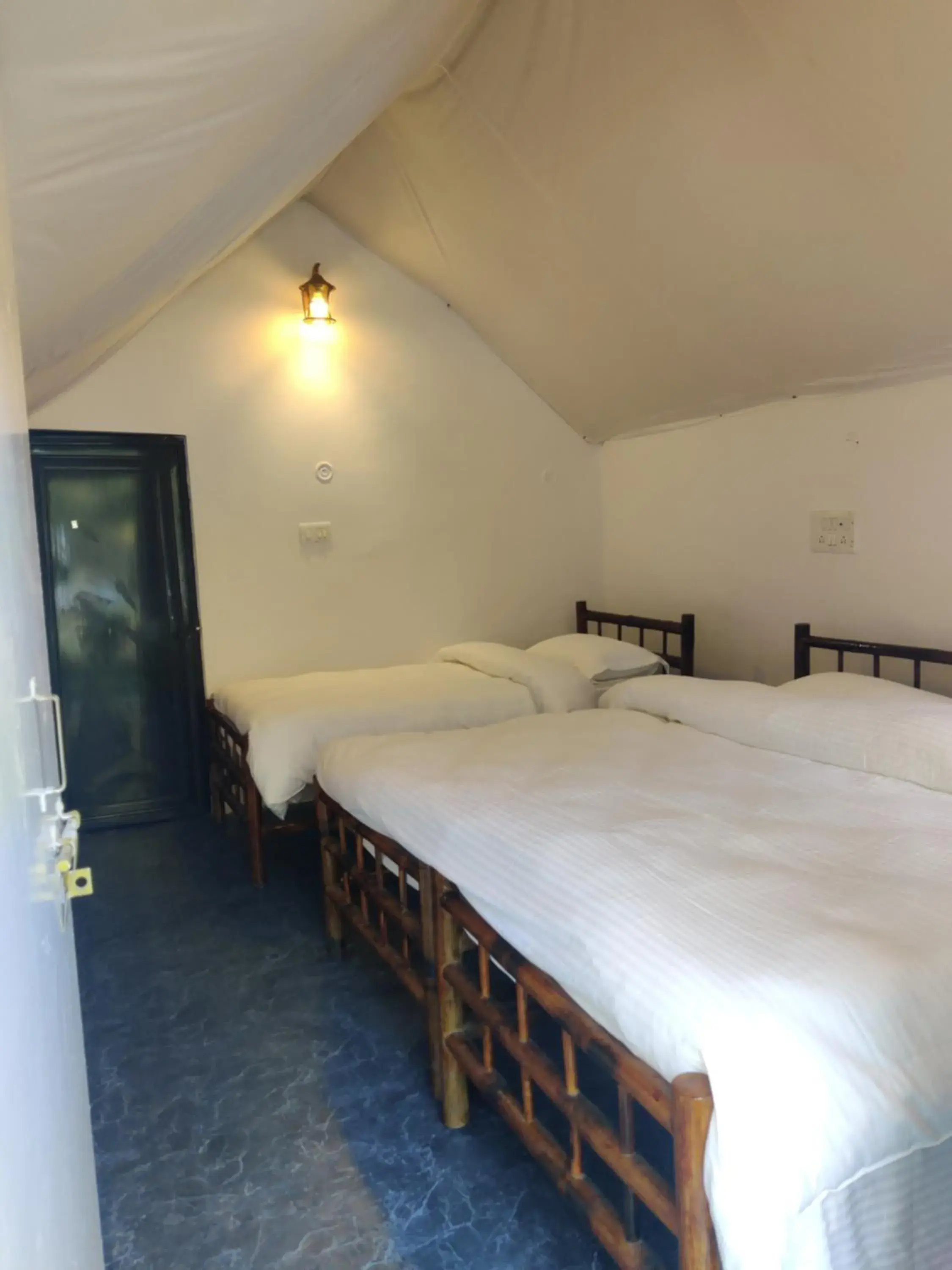 Bed in H7Stay Luxury Cottages And Camps, Rishikesh Bed in H7Stay Luxury Cottages And Camps, Rishikesh