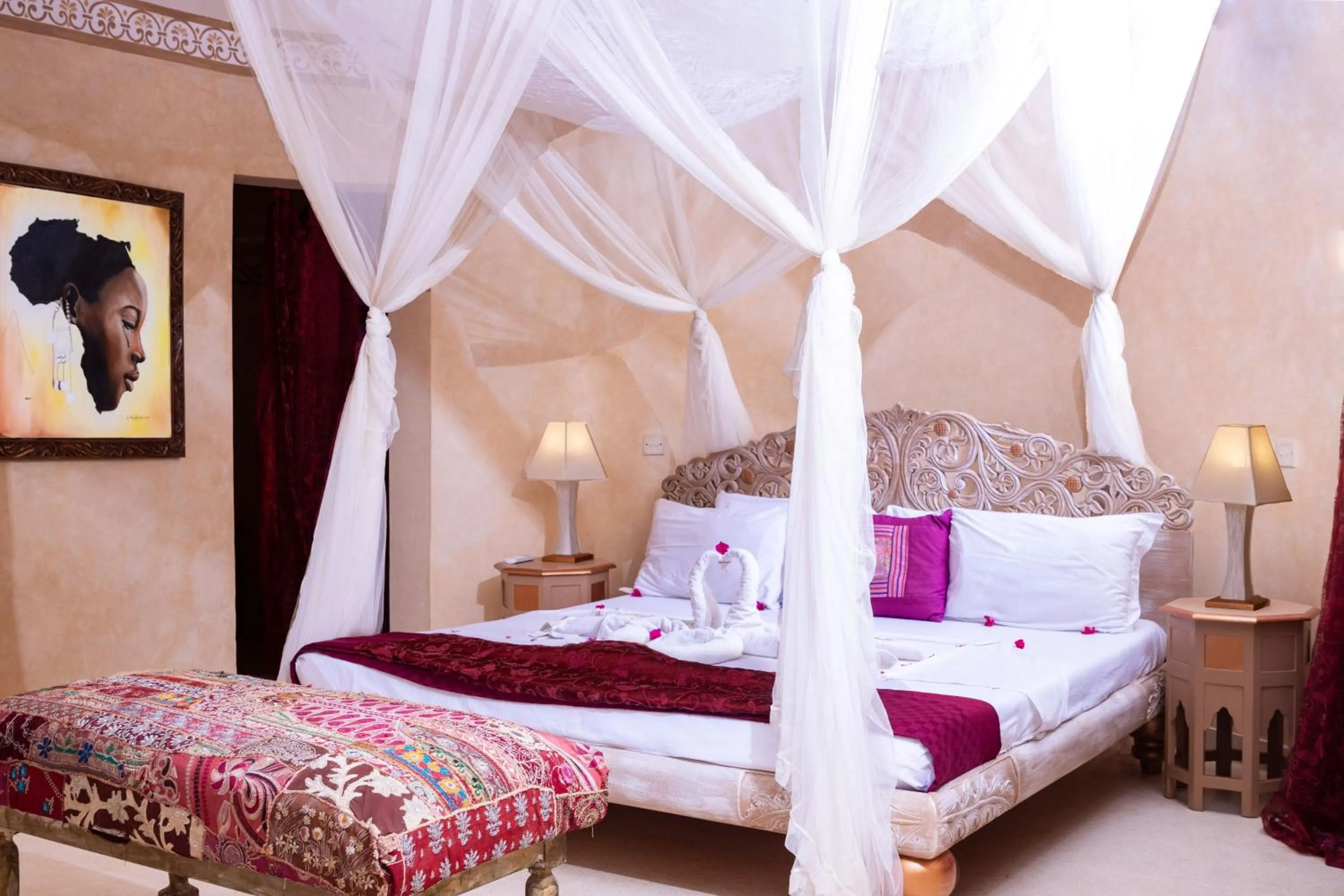 Bed in Ndoto Boutique Hotel