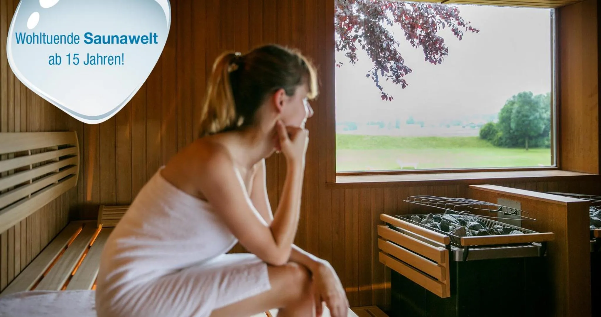 Sauna in H2O Hotel-Therme-Resort, 3 Sterne superior, für Familien mit Kindern