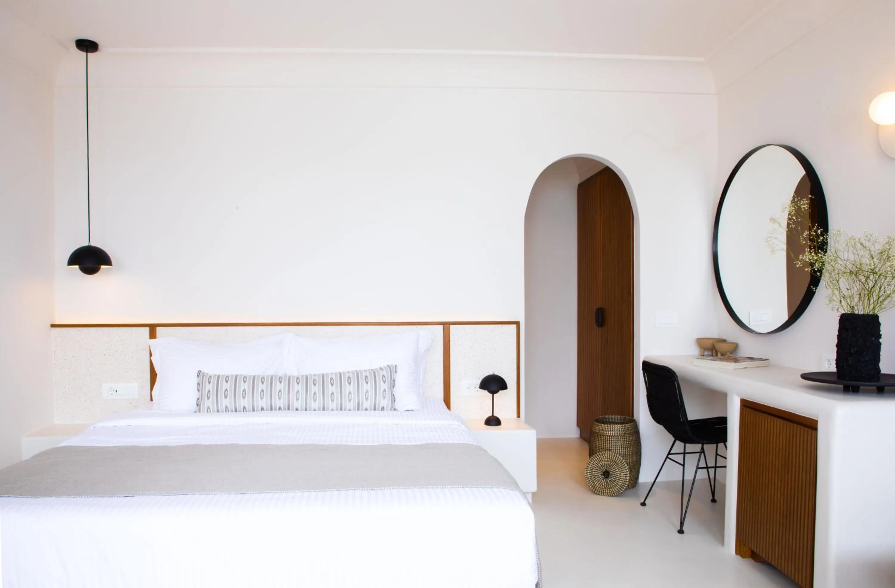 Bed in Akra Suites & Spa