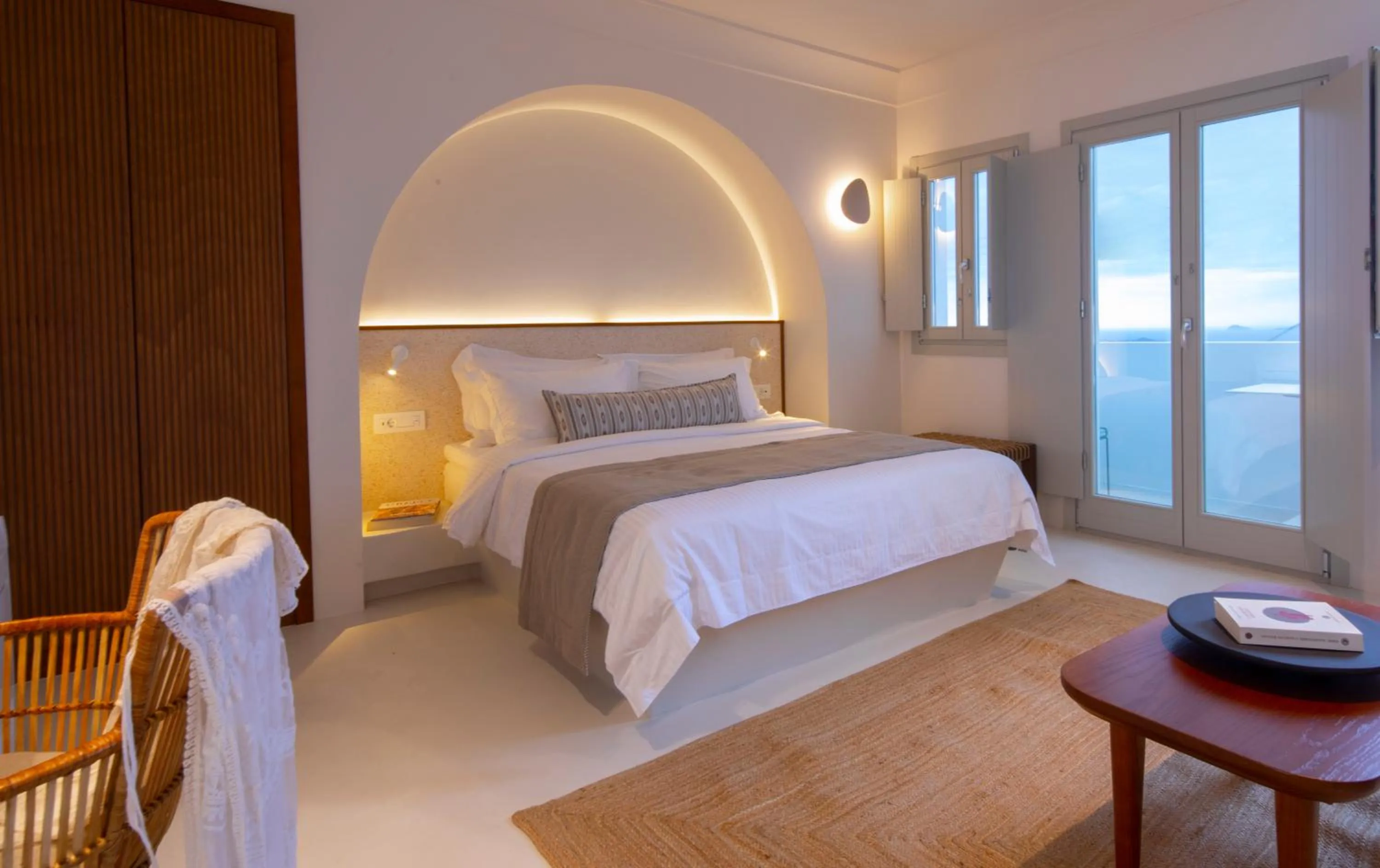 Bed in Akra Suites & Spa