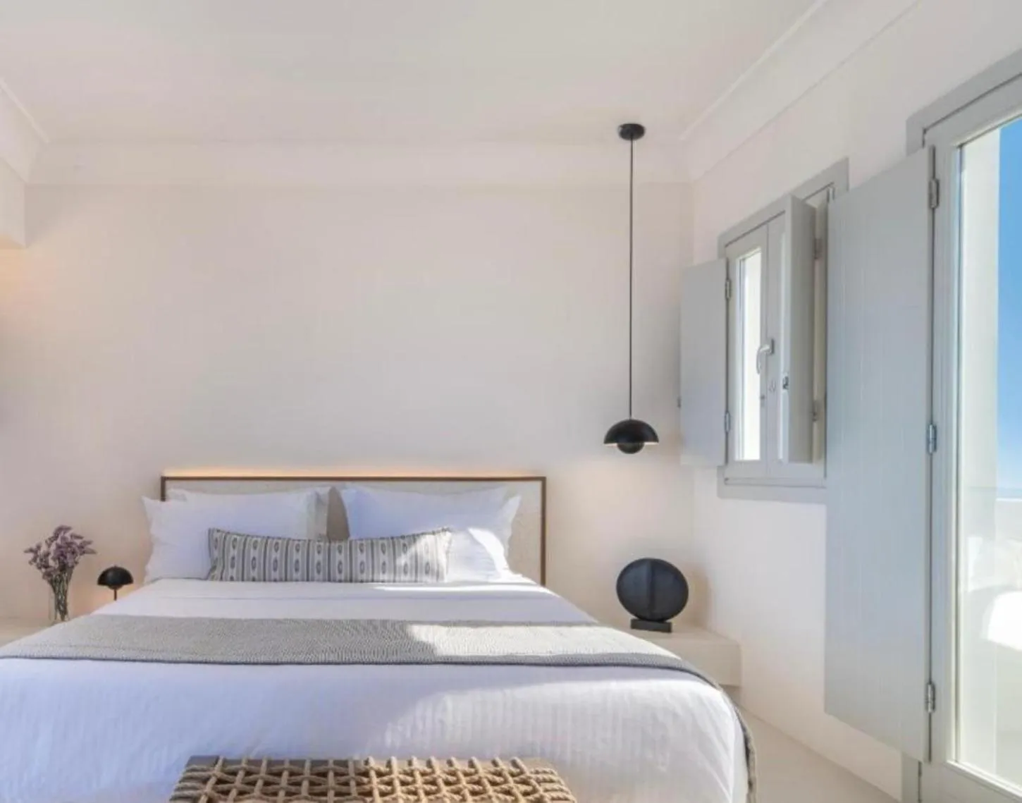 Bed in Akra Suites & Spa