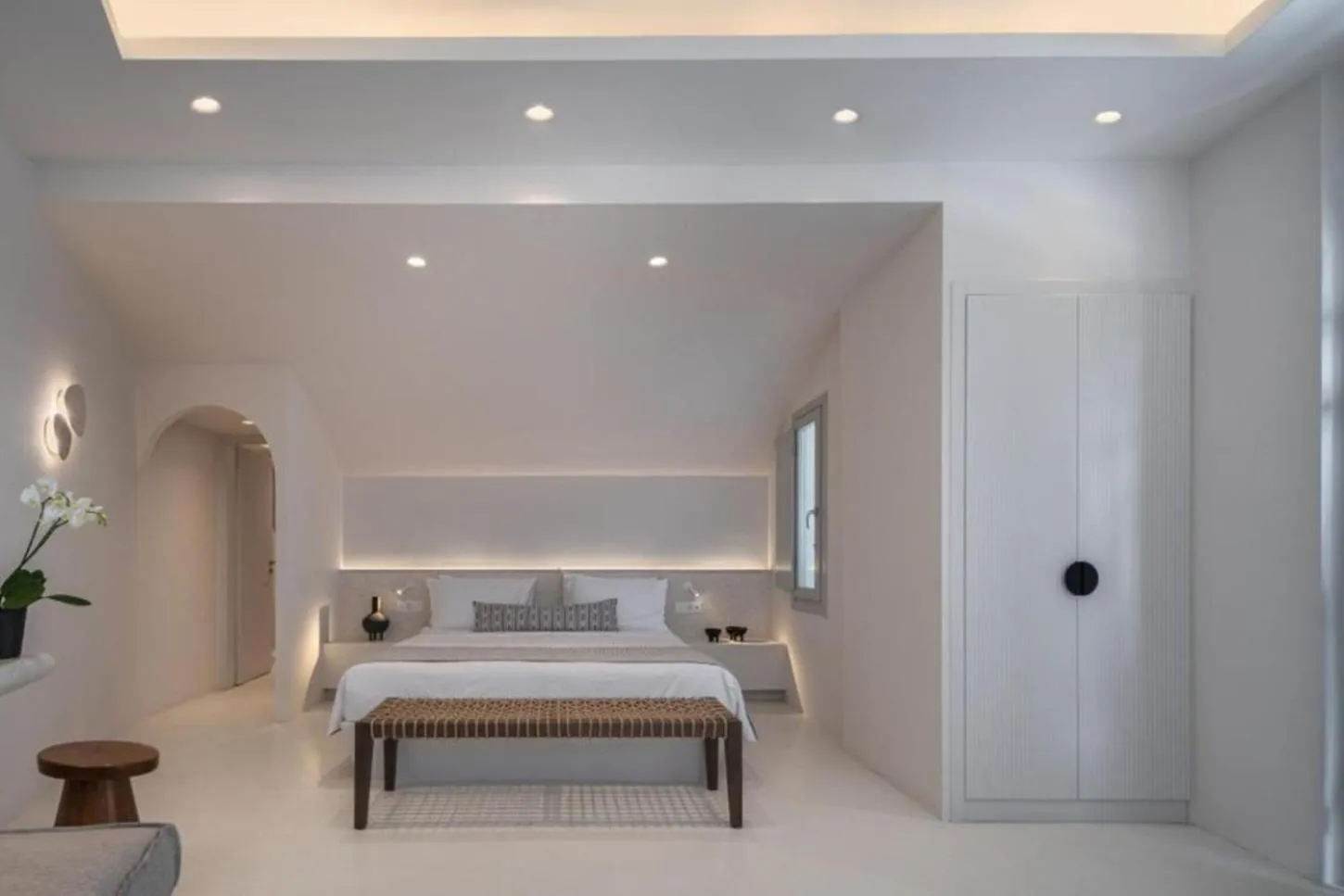 Bed in Akra Suites & Spa