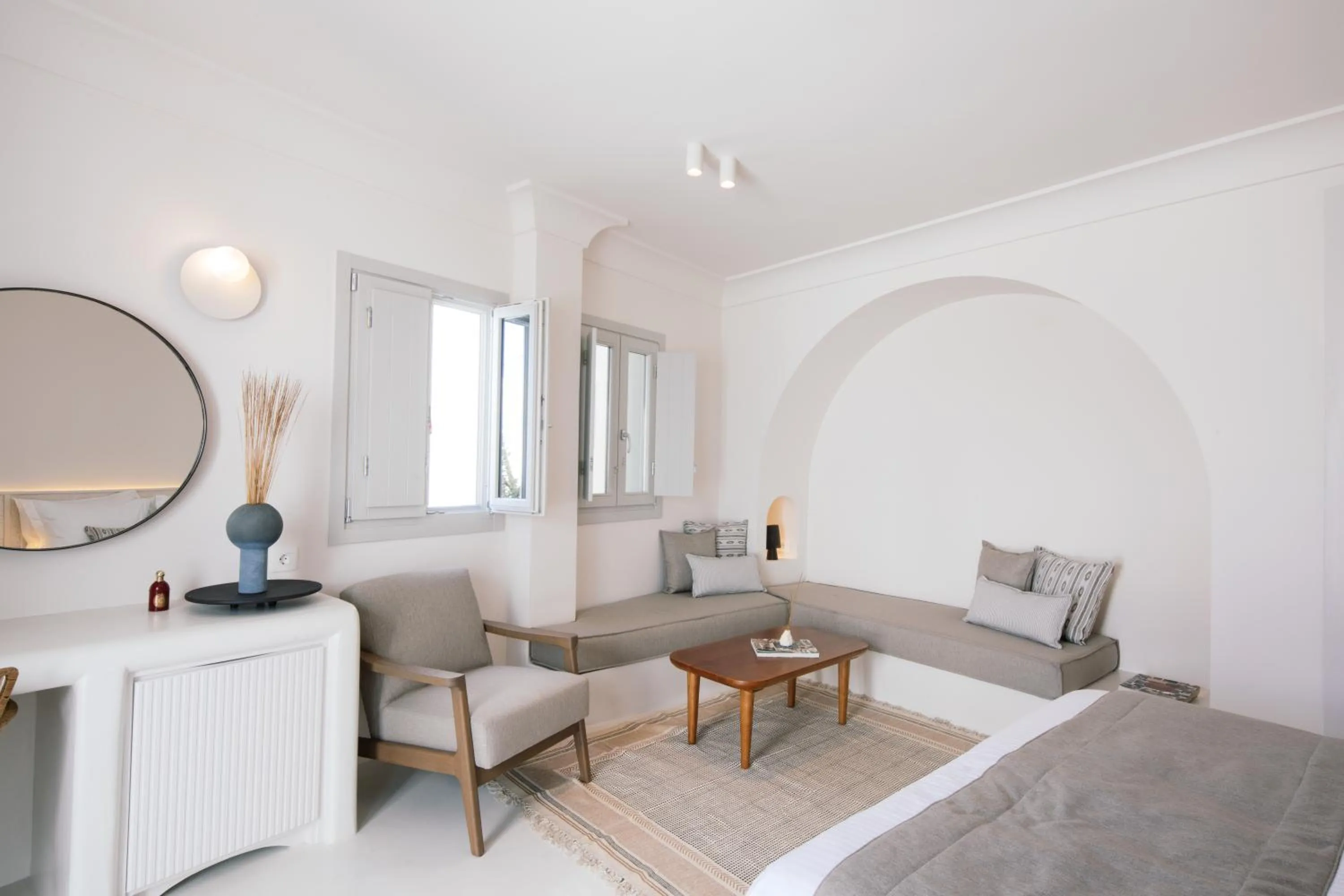 Bed in Akra Suites & Spa