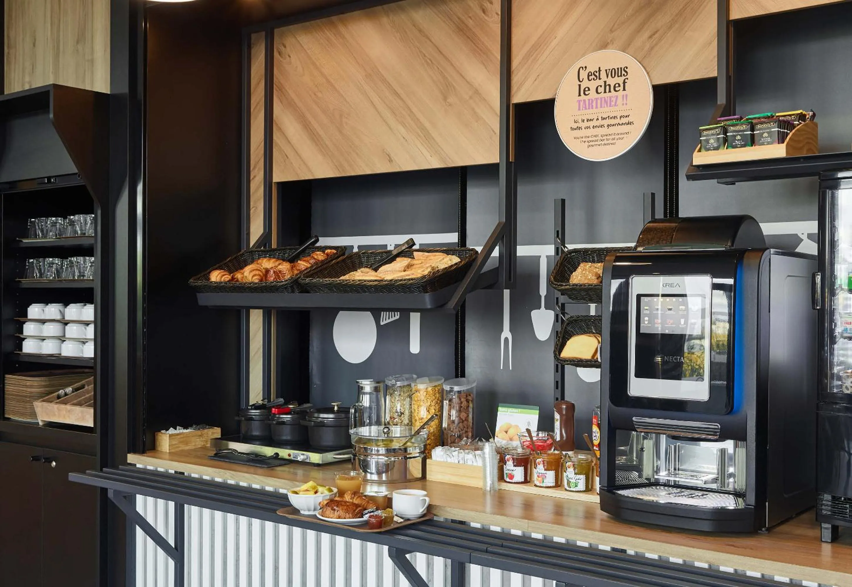 Buffet breakfast in B&B HOTEL Le Port Marly Saint Germain en Laye