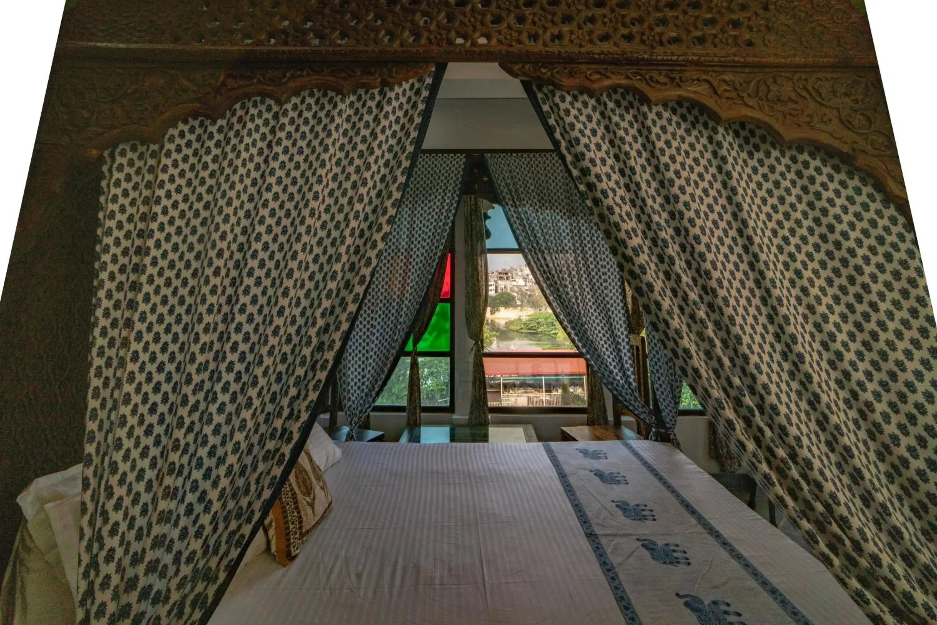 Bed in Soham Haveli Udaipur Bed in Soham Haveli Udaipur