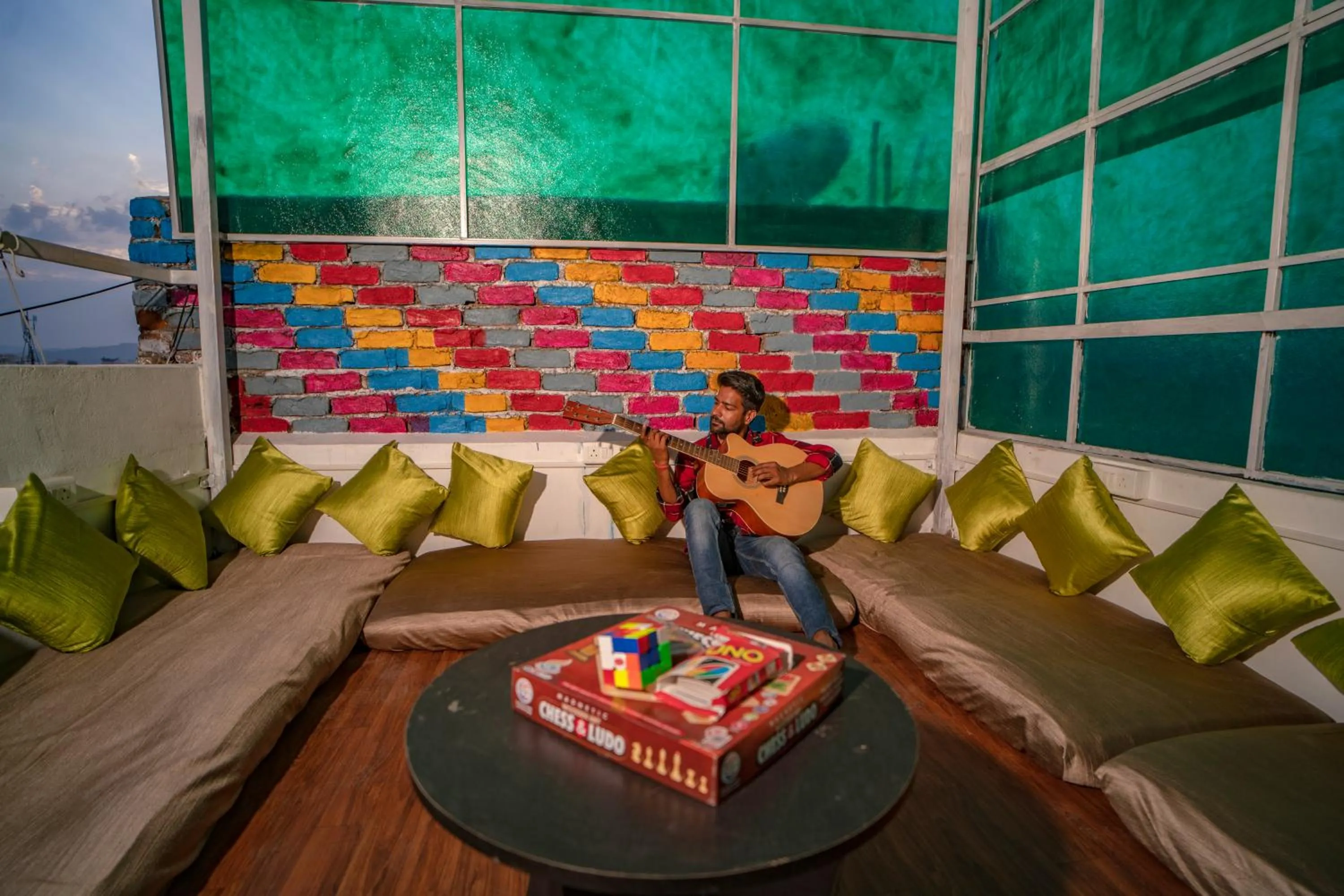 Seating area in Soham Haveli Udaipur