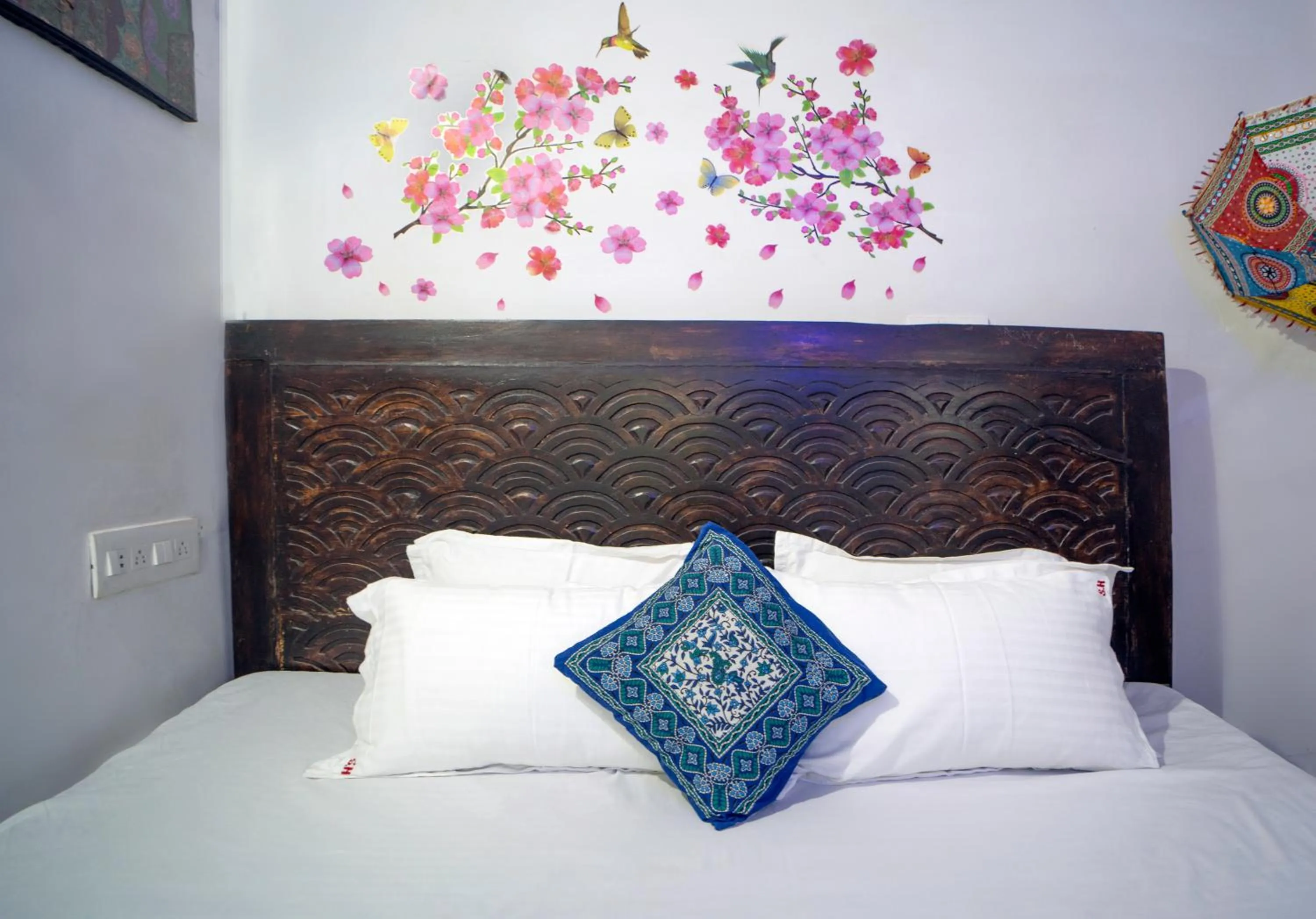Bed in Soham Haveli Udaipur
