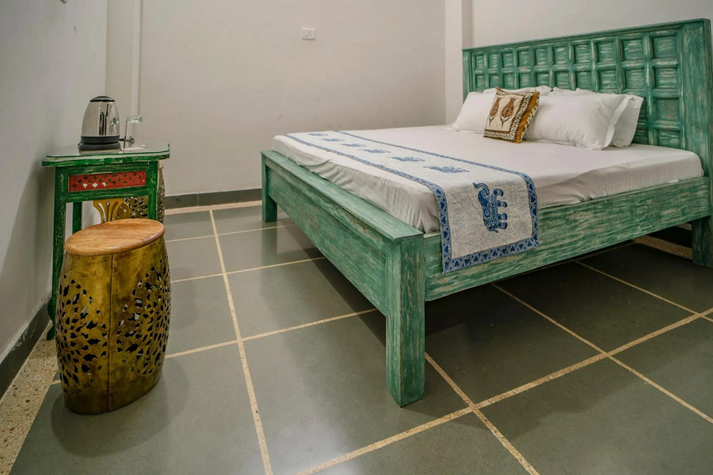 Bed in Soham Haveli Udaipur