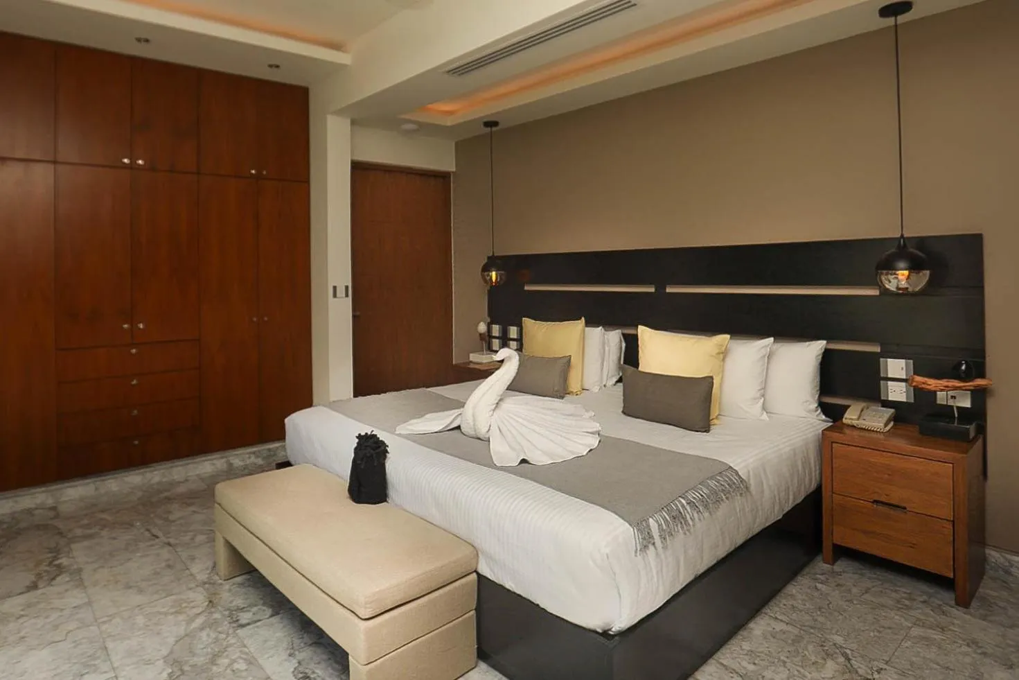 Bed in Panther Bay Boutique Hotel