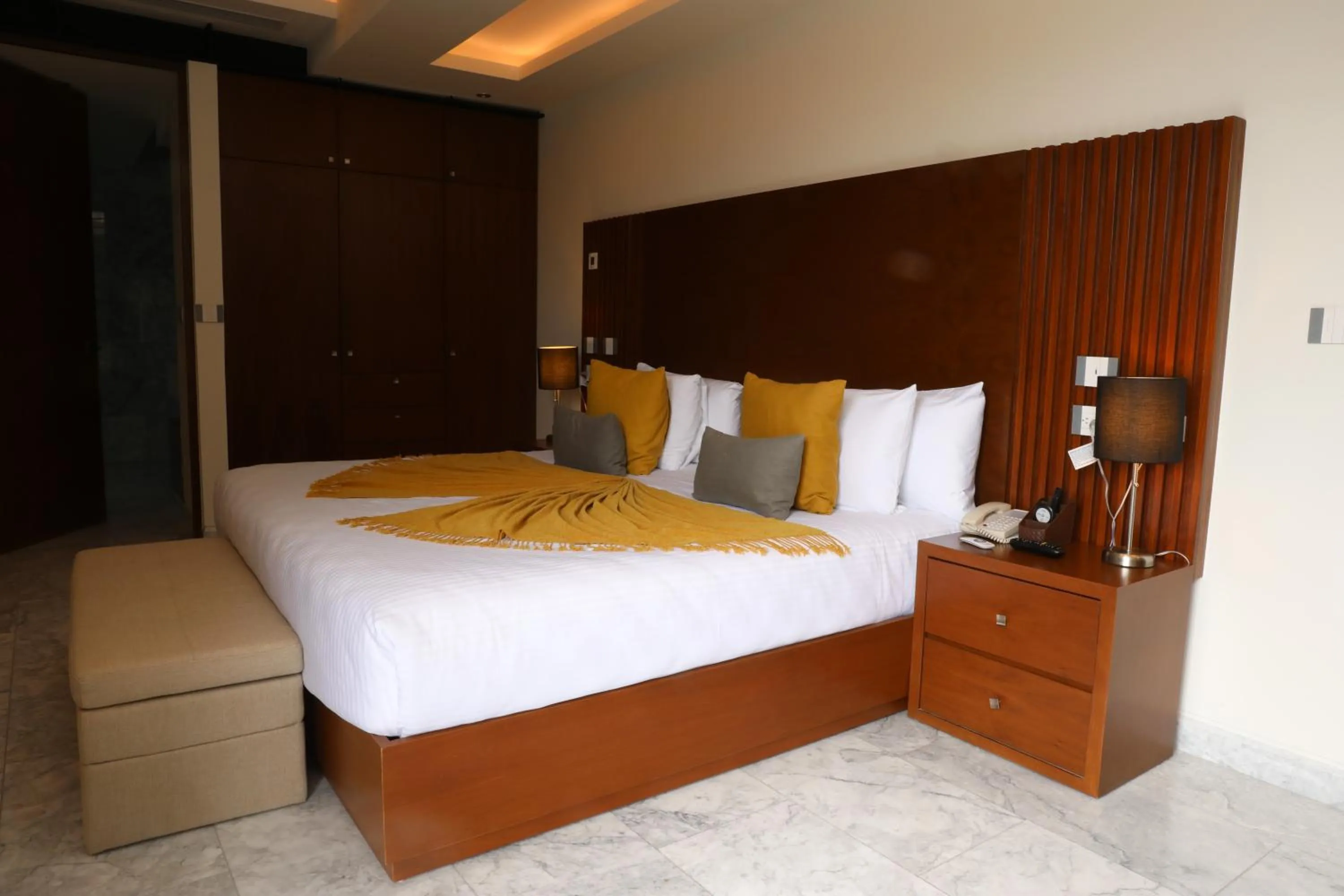 Bed in Panther Bay Boutique Hotel