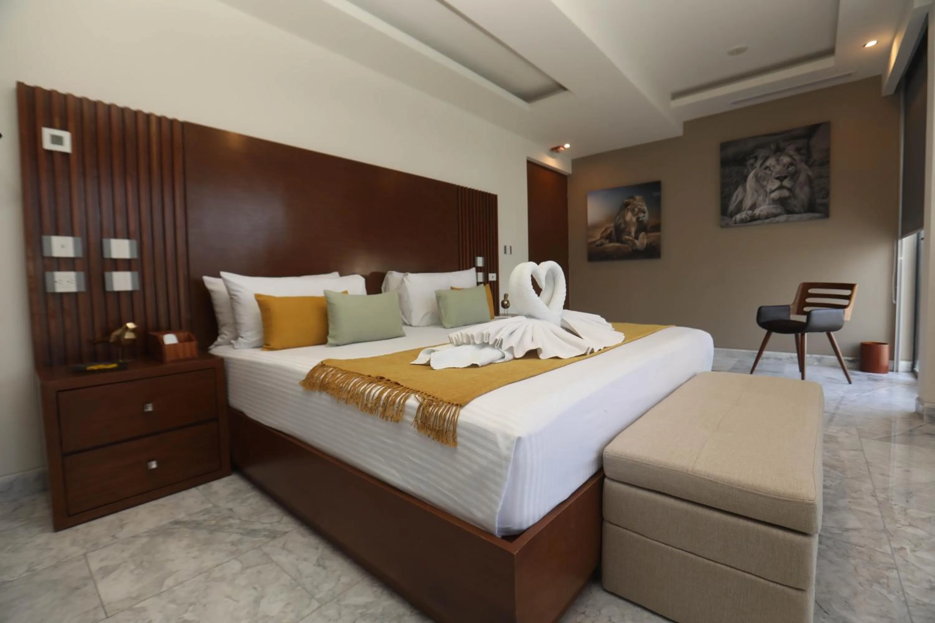 Bed in Panther Bay Boutique Hotel